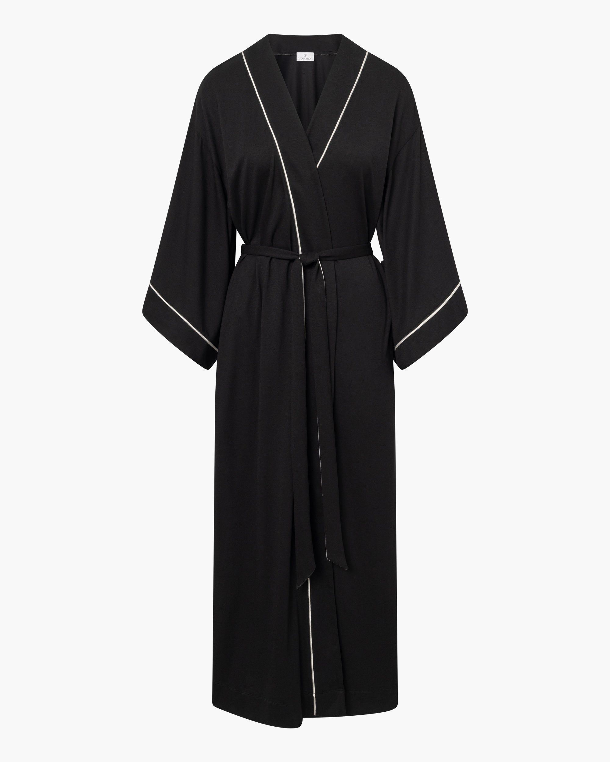 Black Kaftan Kimono - Pima Lusso Kimono Robe