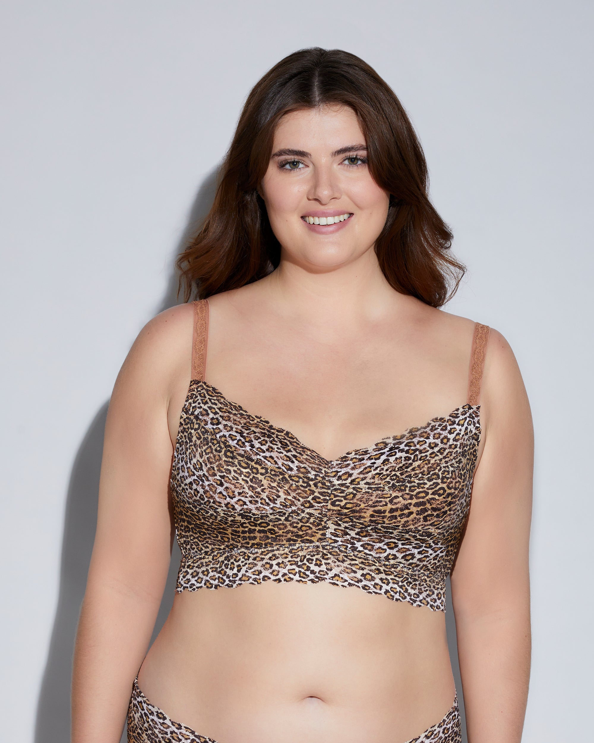 Cosabella Never Say Never Printed Soft Sweetie Bralette - Neutral Leopard