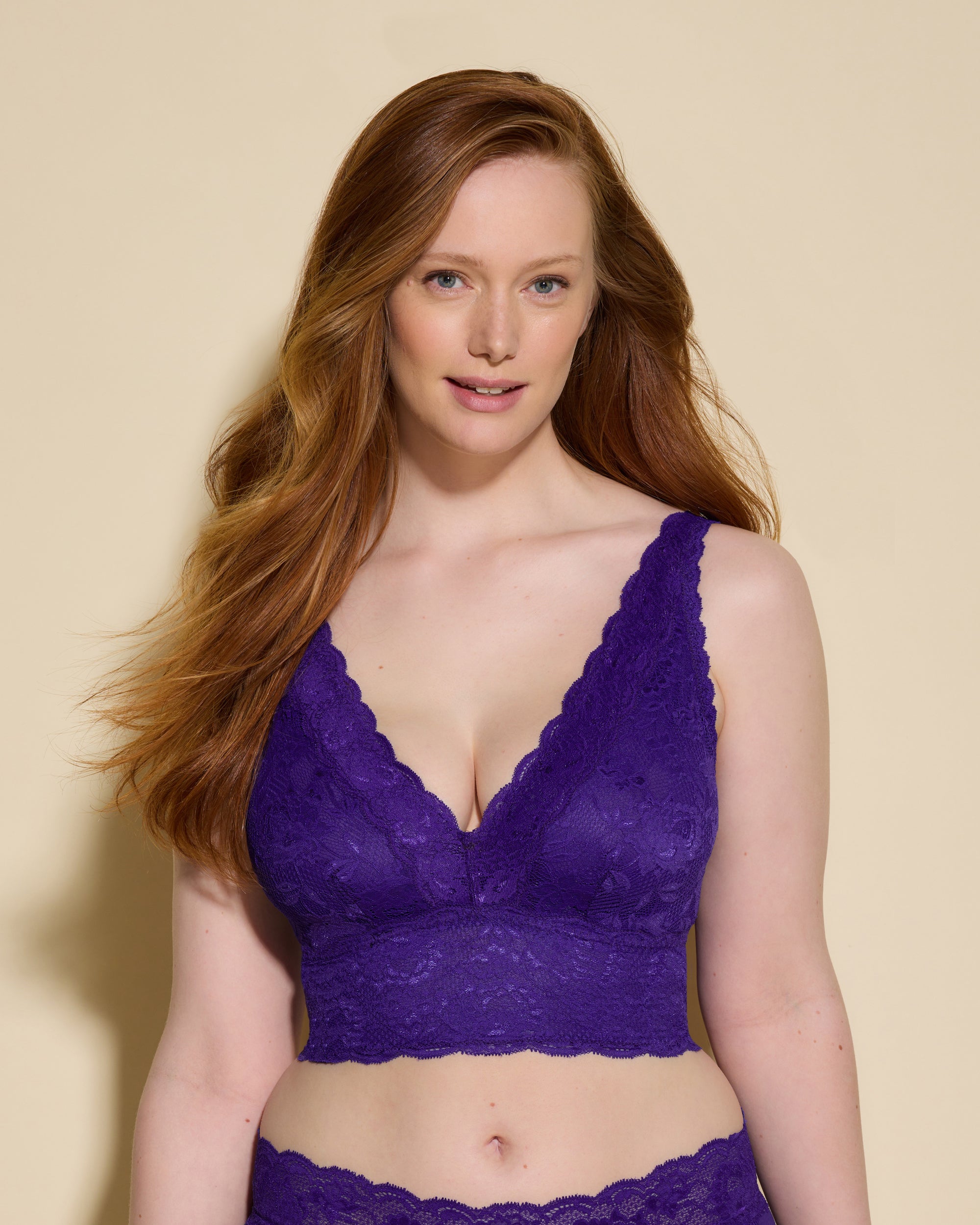 CHY Women's Sexy Minimizer Bra, Everyday Underwire Full Figure Lace Bras,  Plus Size Full Coverage Unpadded Bralette (Color : Purple, Size : 85/38J) :  : Fashion