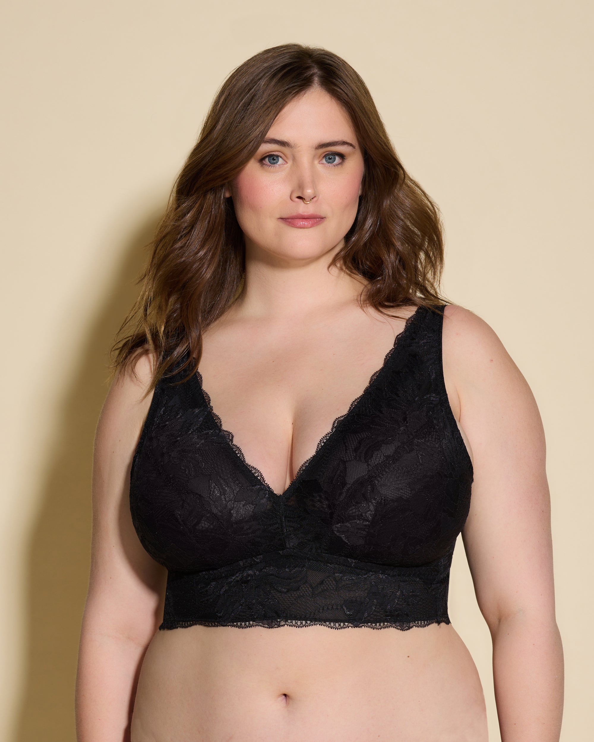 Cosabella Paradiso Curvy Bralette - Wireless Lace Bra For Fuller Busts, Made In Italy
