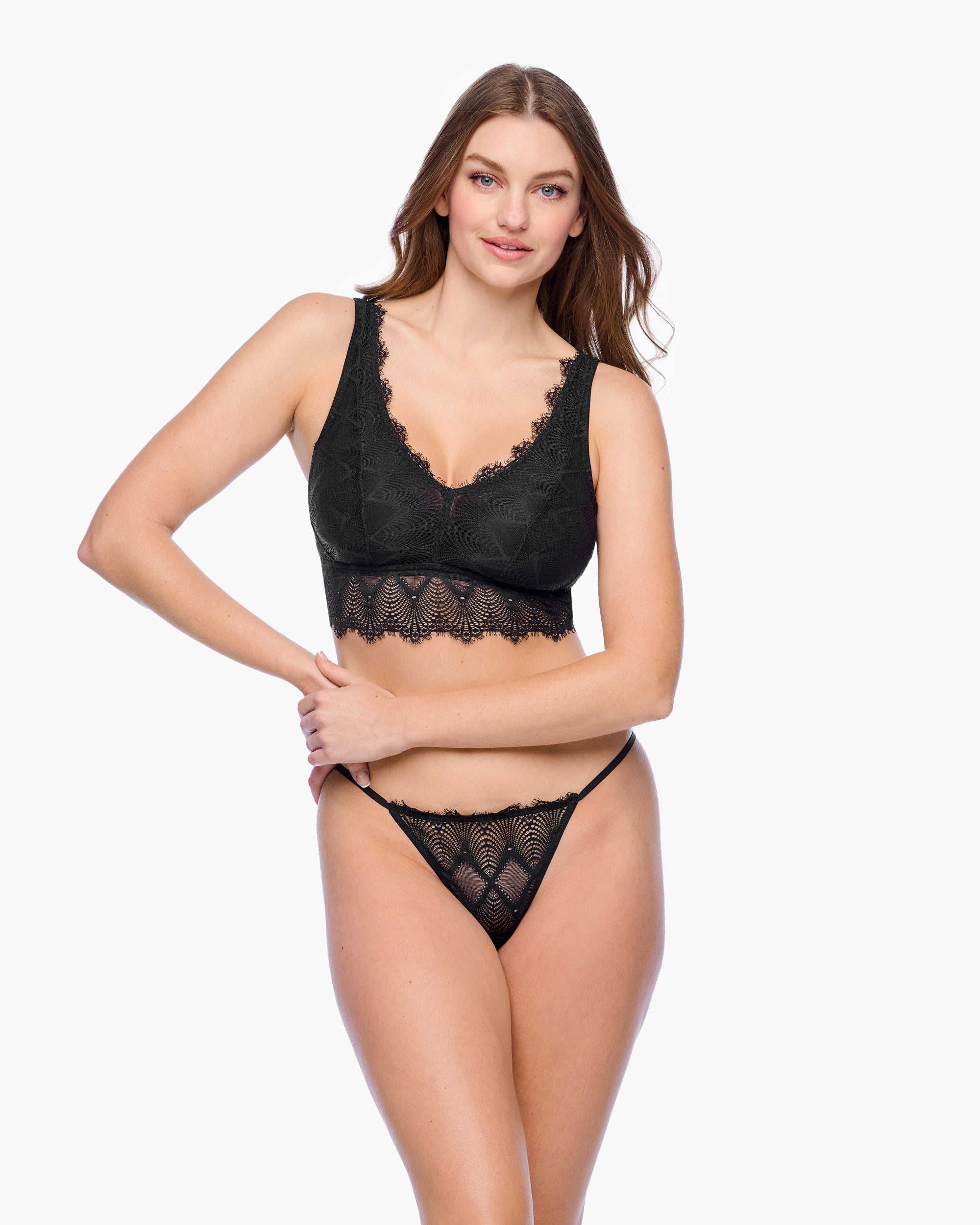 Black Bralette - Allure Curvy Plunge Bralette