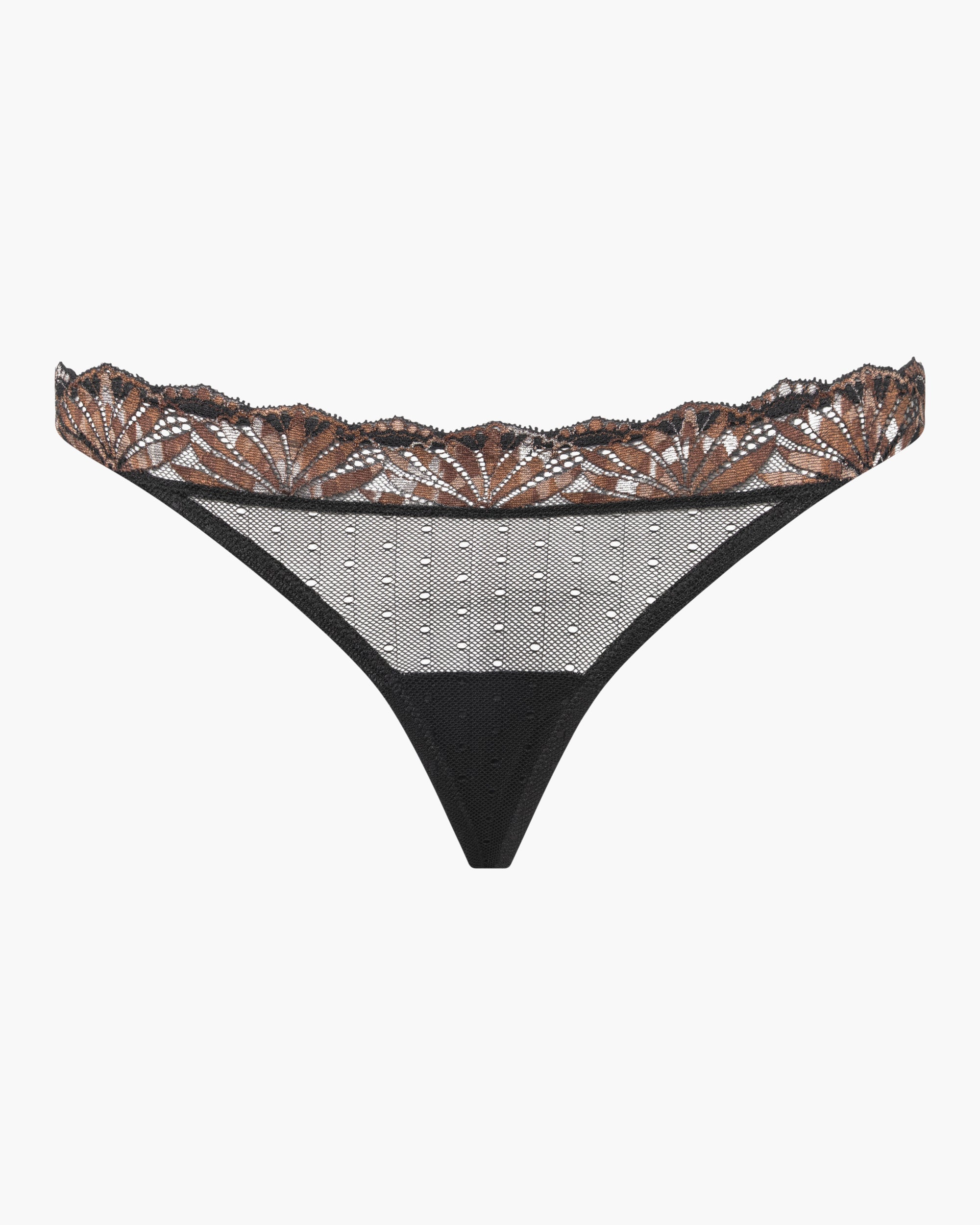 Schwarz Tanga - Amalia Niedrig Geschnittener Tanga