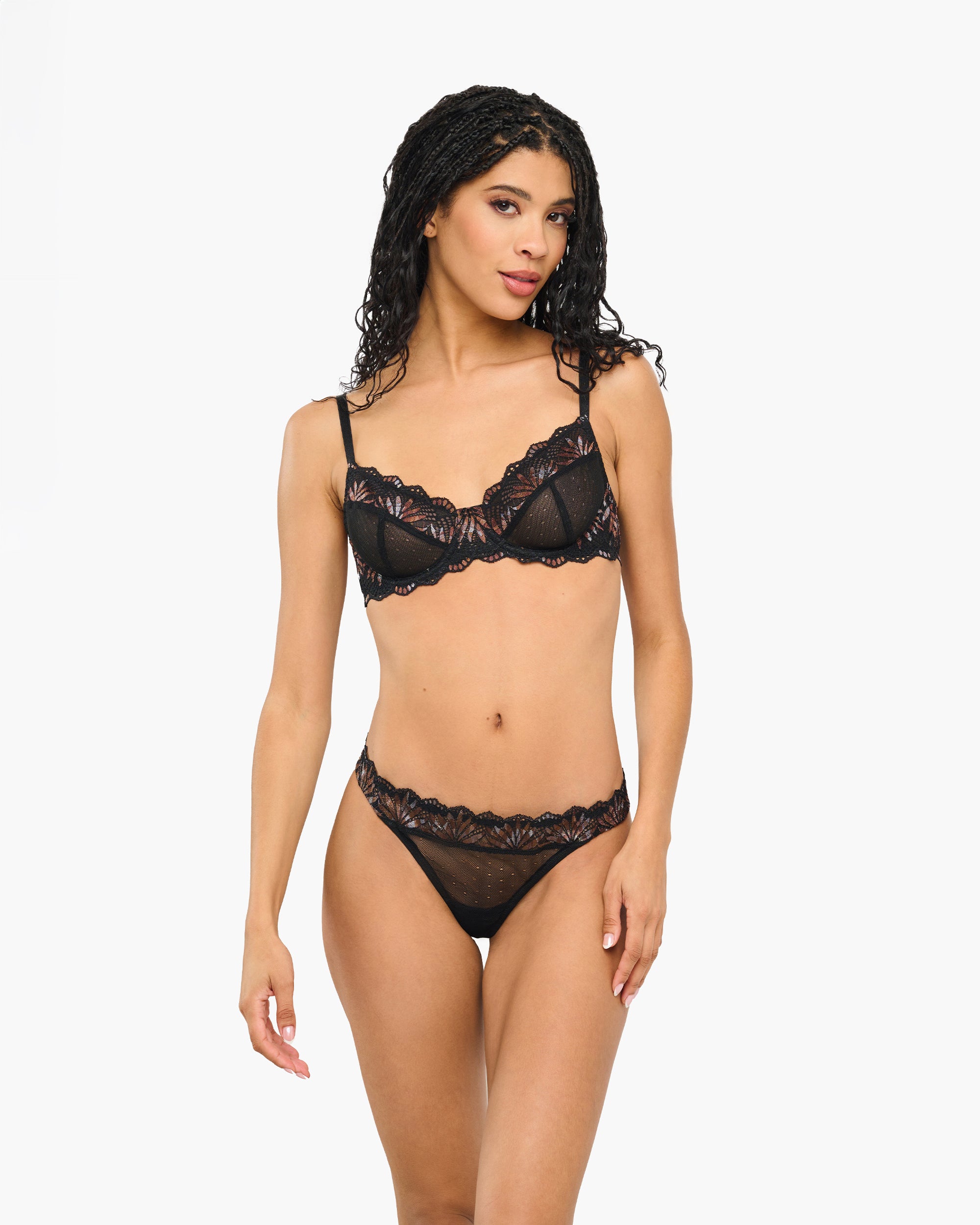 Noir String - Amalia Tanga Taille Basse