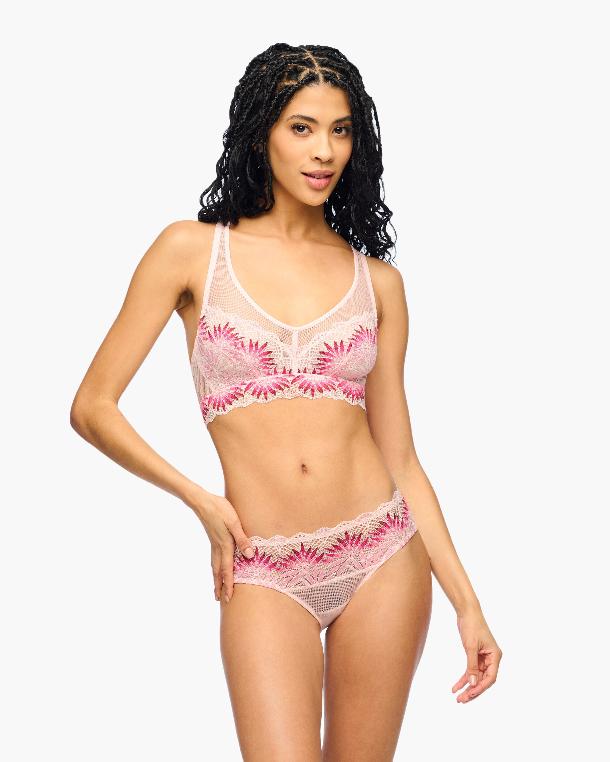 Pink Bralette - Amalia Racerback Bralette