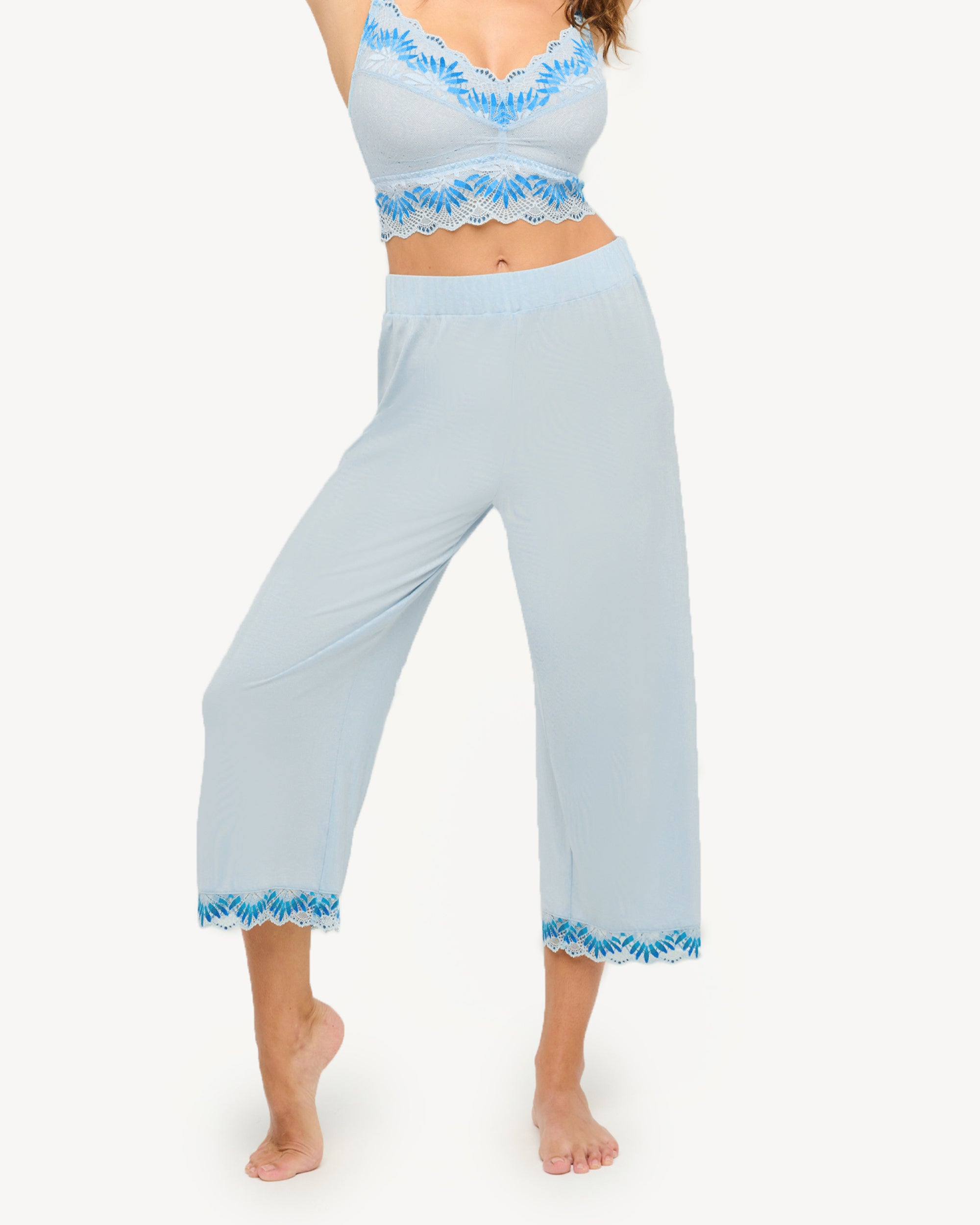 Bleue Pantalon - Amalia Pantalon Crop En Modal