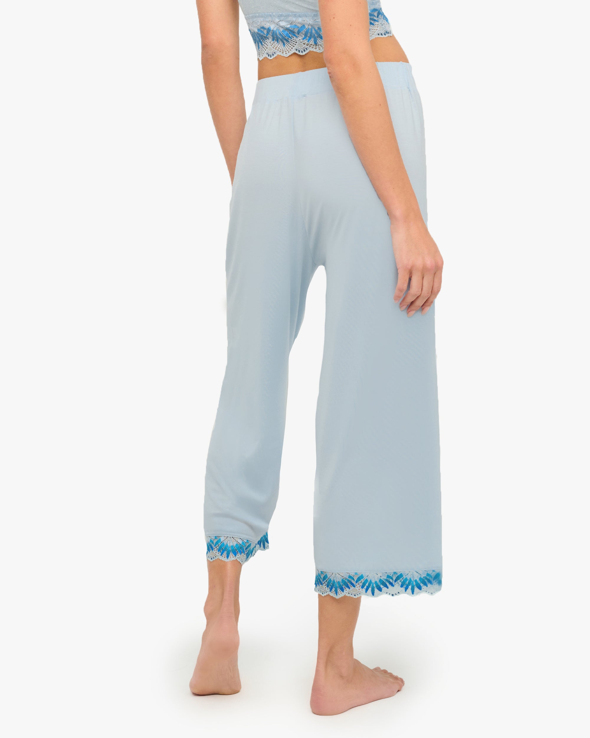 Azul Pantalones - Amalia Pantalones Cropped De Modal