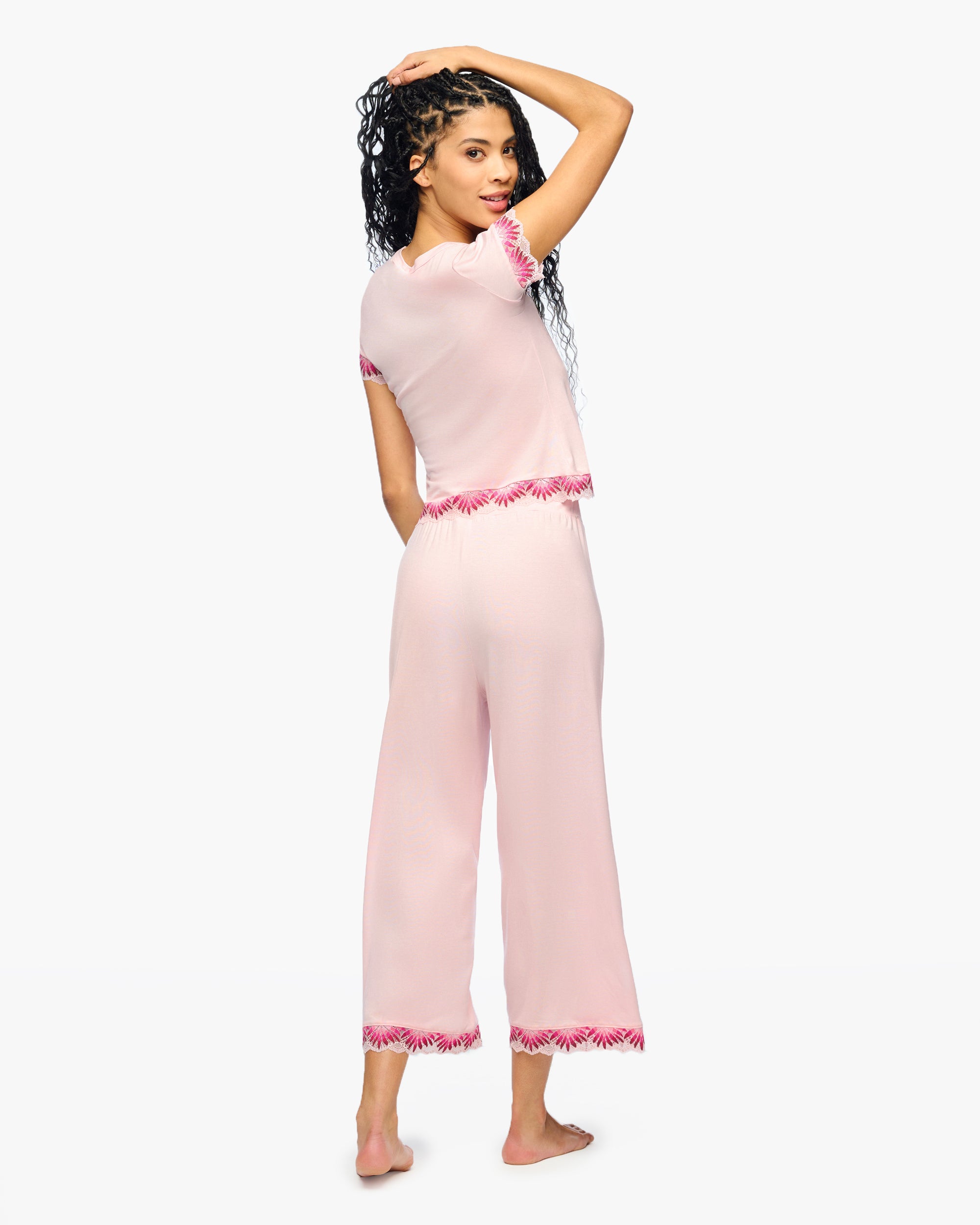 Rosa Hose - Amalia Modal-Crop-Hose