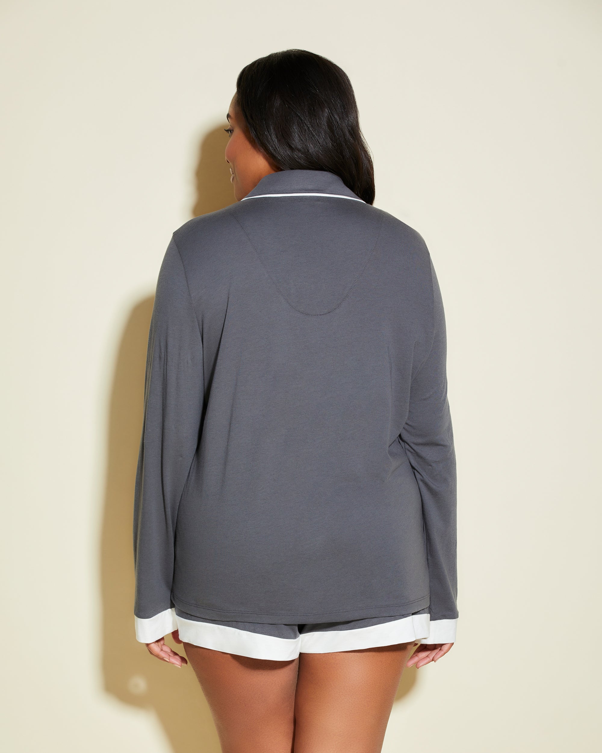 Grigio Set - Bella Pigiama Con Top A Maniche Lunghe E Boxer