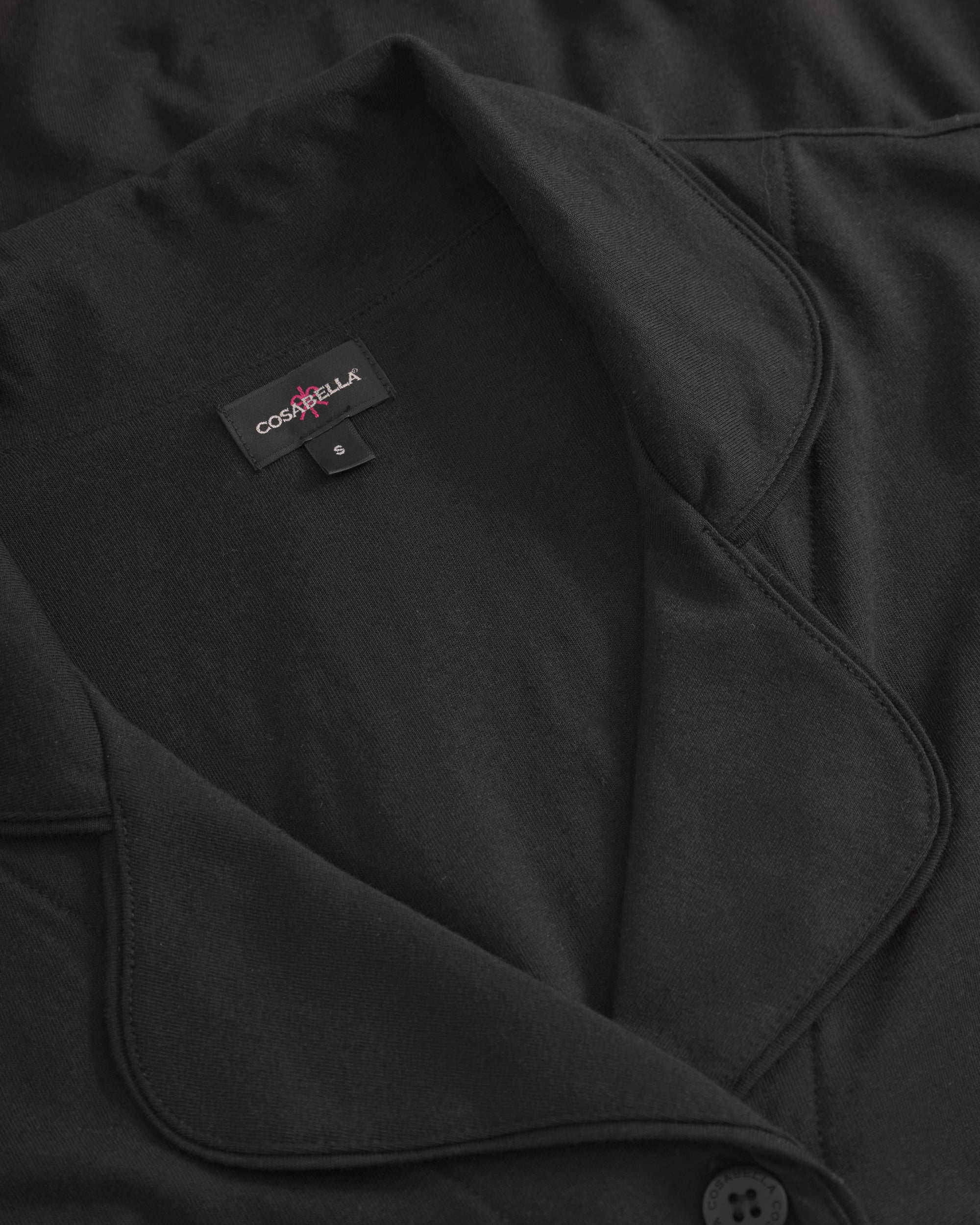 Schwarz Set - Bella Langärmeliges Top & Boxer Pyjama-Set