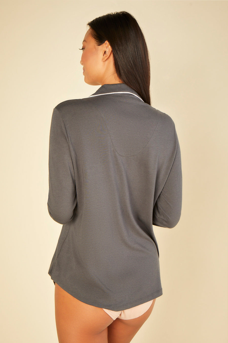 Gray Top - Bella Long Sleeve Pajama Top