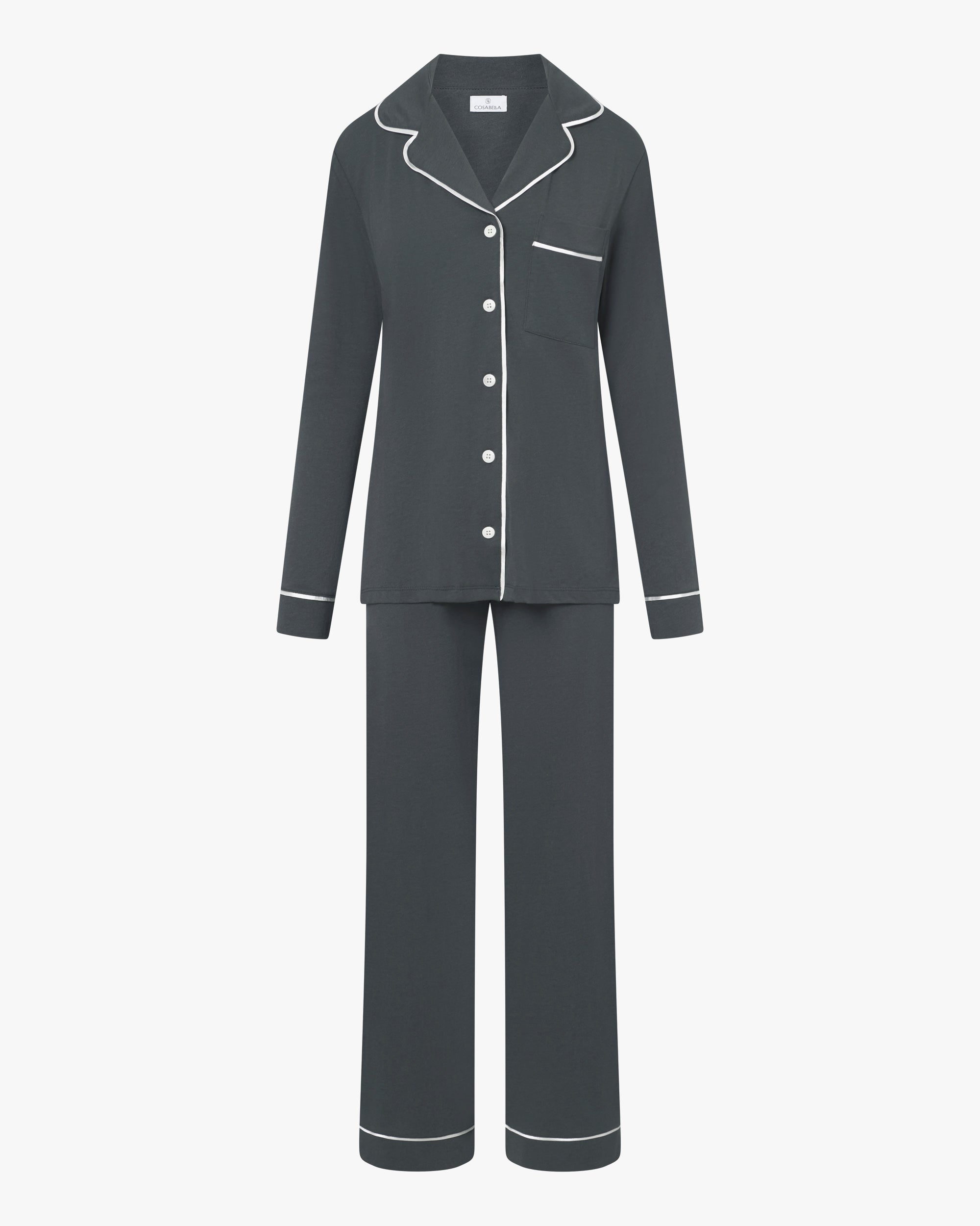 Gray Set - Bella Relaxed Long Sleeve Top & Pant