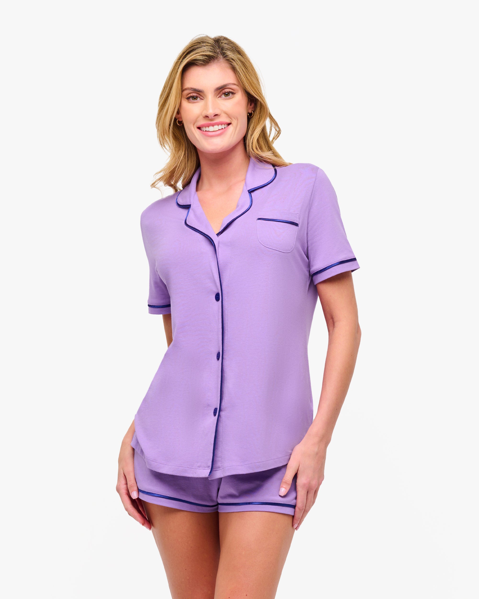 Violette Ensemble - Bella Ensemble Pyjama Haut À Manches Courtes Et Boxer