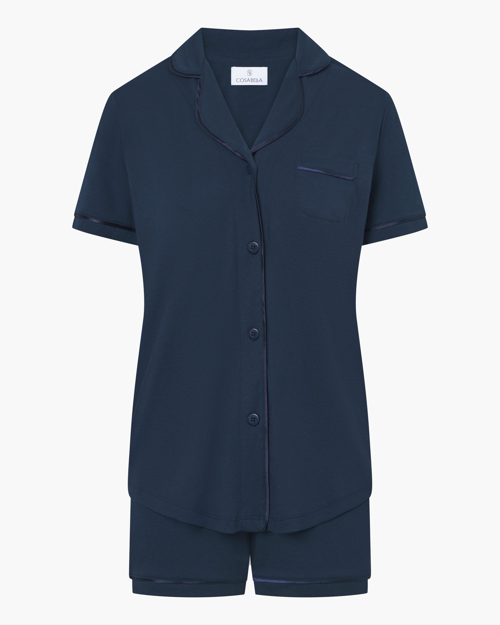 Bleue Ensemble - Bella Ensemble Pyjama Haut À Manches Courtes Et Boxer