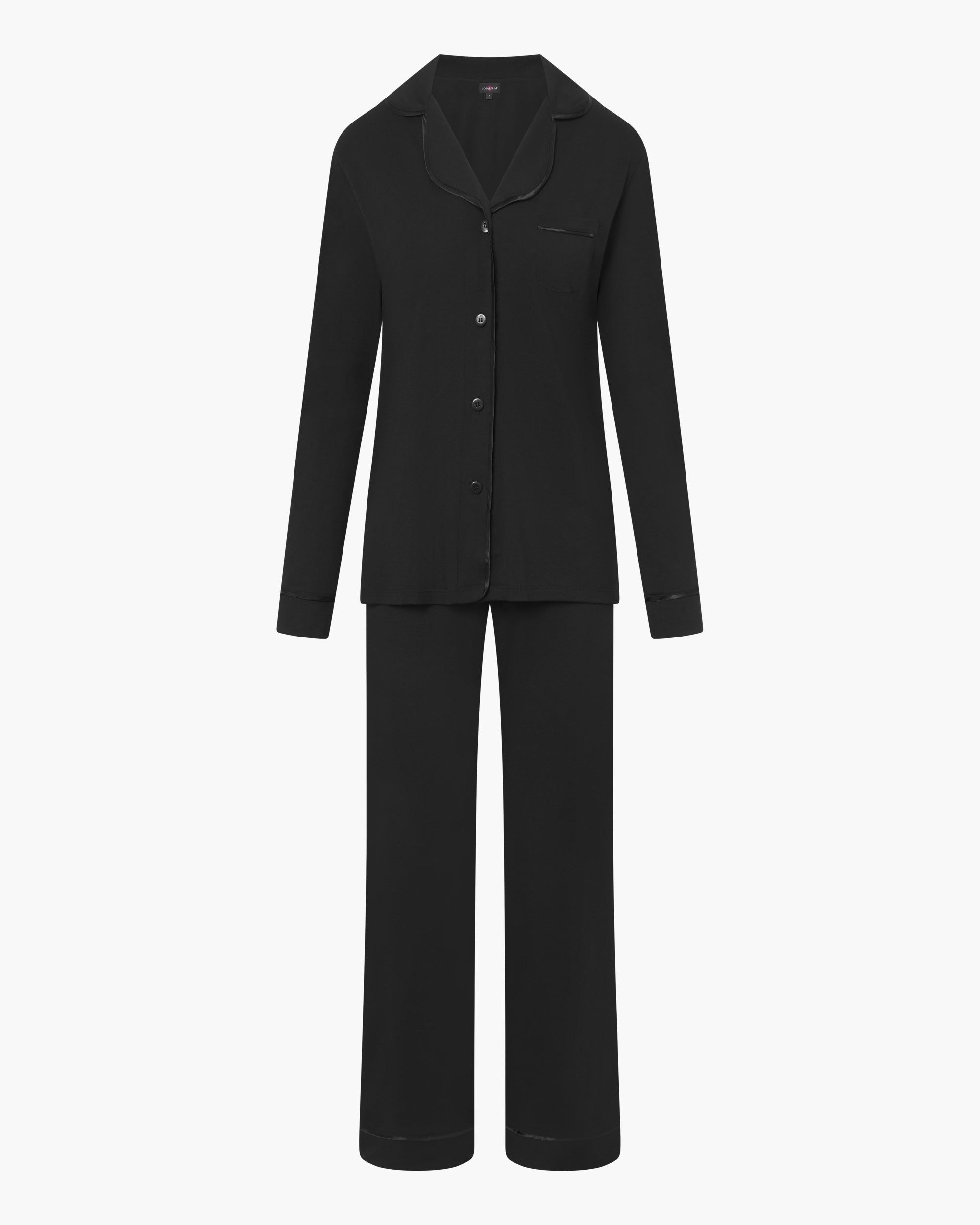 Nero Set - Bella Pigiama Con Top A Maniche Lunghe E Pantaloni