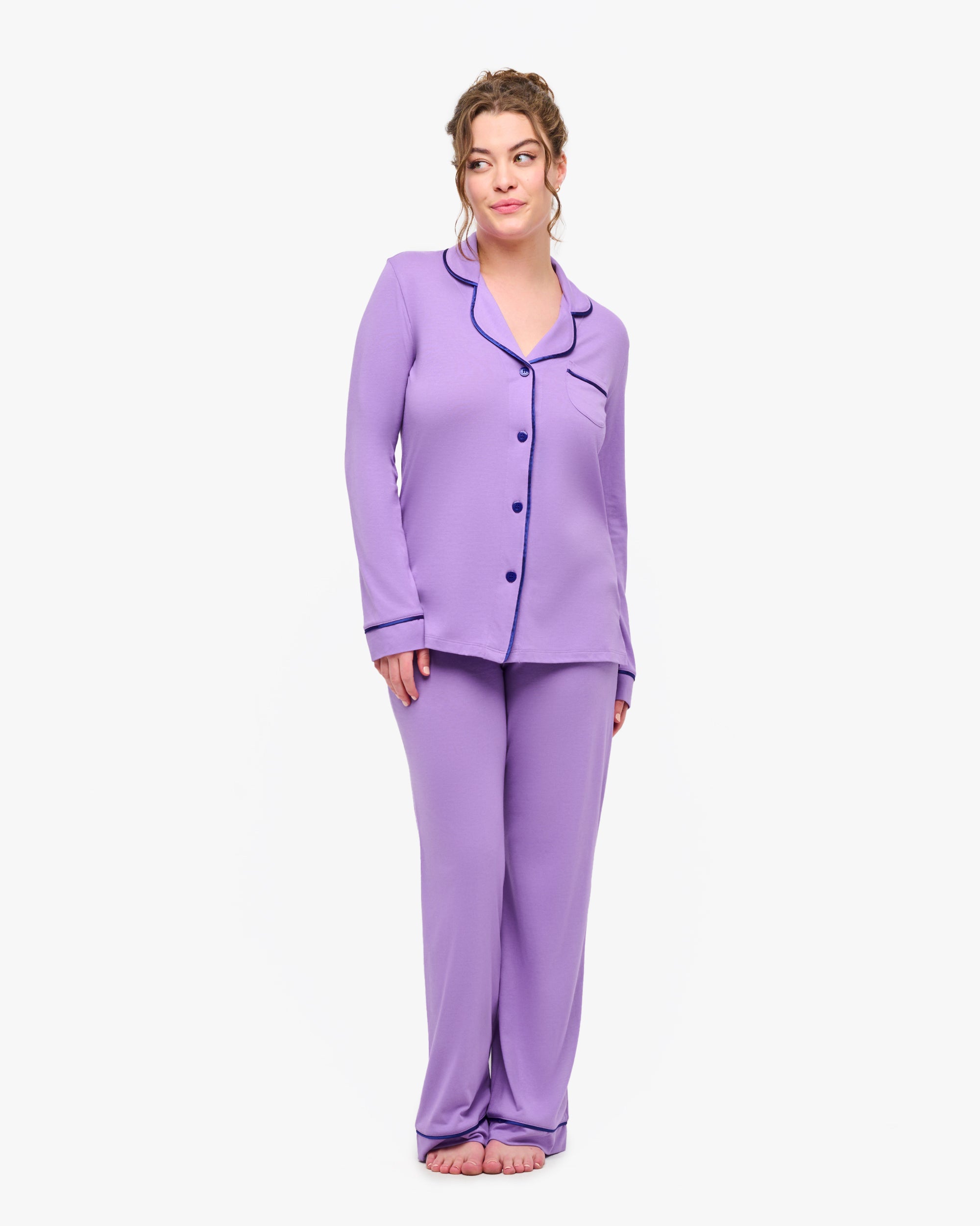 Purple Set - Bella Long Sleeve Top & Pant Pajama Set