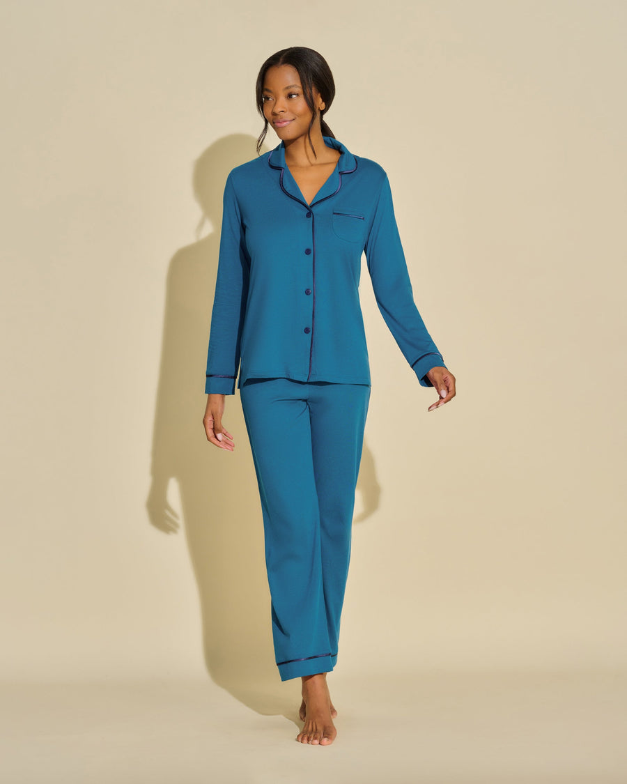 Bleue Ensemble - Bella Ensemble Pyjama Haut À Manches Longues Et Pantalon