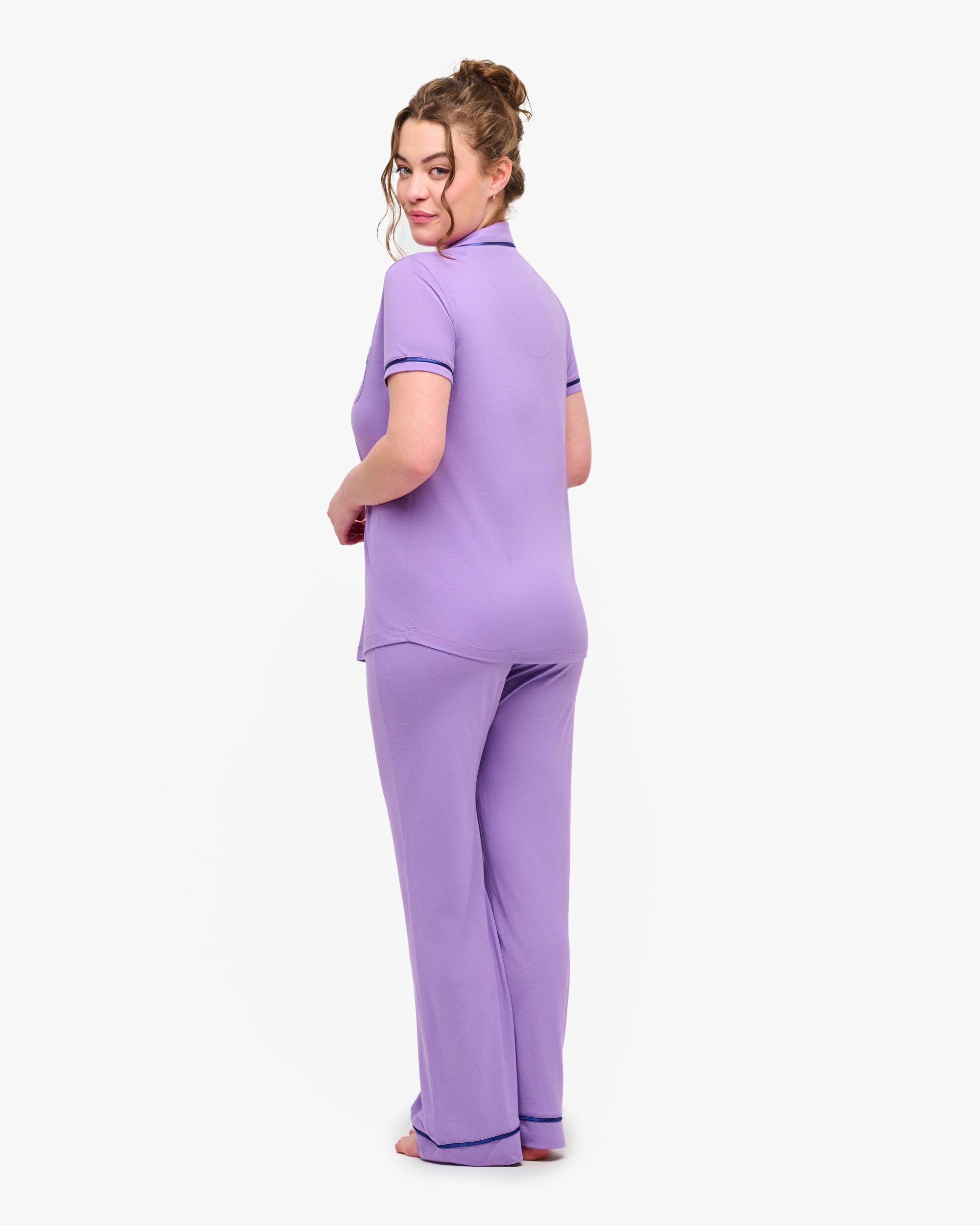 Violette Ensemble - Bella Ensemble Pyjama Haut  À Manches Courtes Et Pantalon