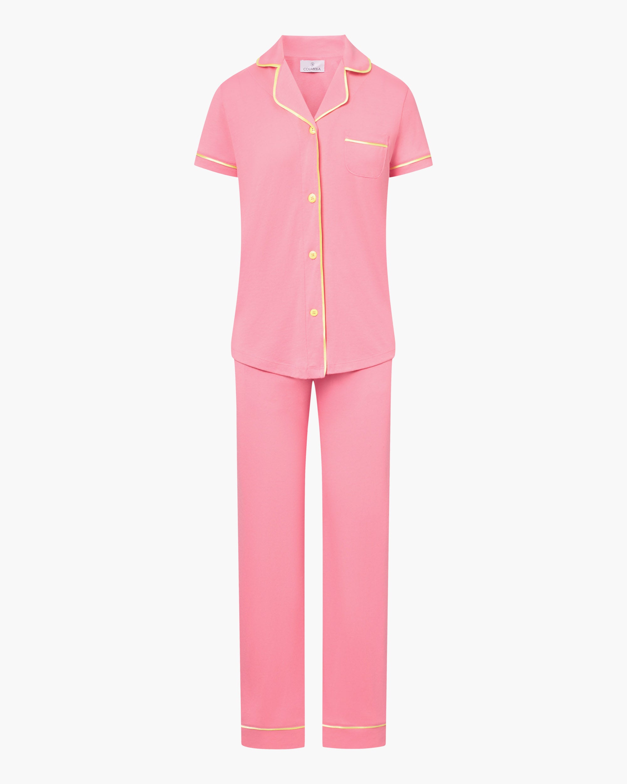 Rosada Conjuntos - Bella Conjunto De Pijama Con Camisa De Manga Corta Y Pantalones