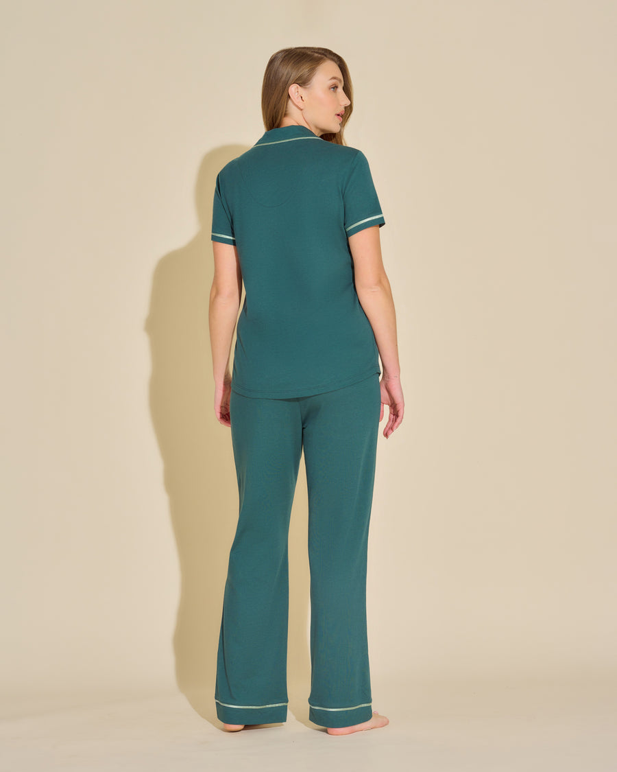 Green Set - Bella Short Sleeve Top & Pant Pajama Set