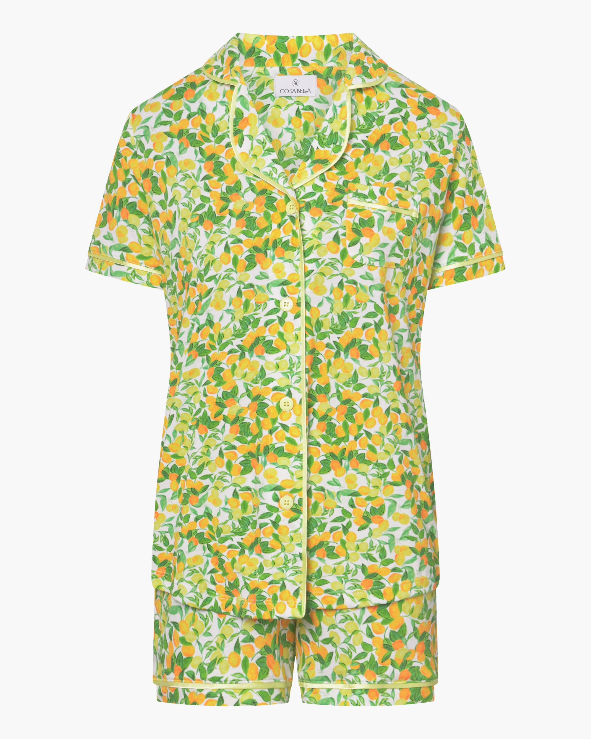 Stampa Set - Bella Printed Pigiama Con Top A Maniche Corte E Boxer