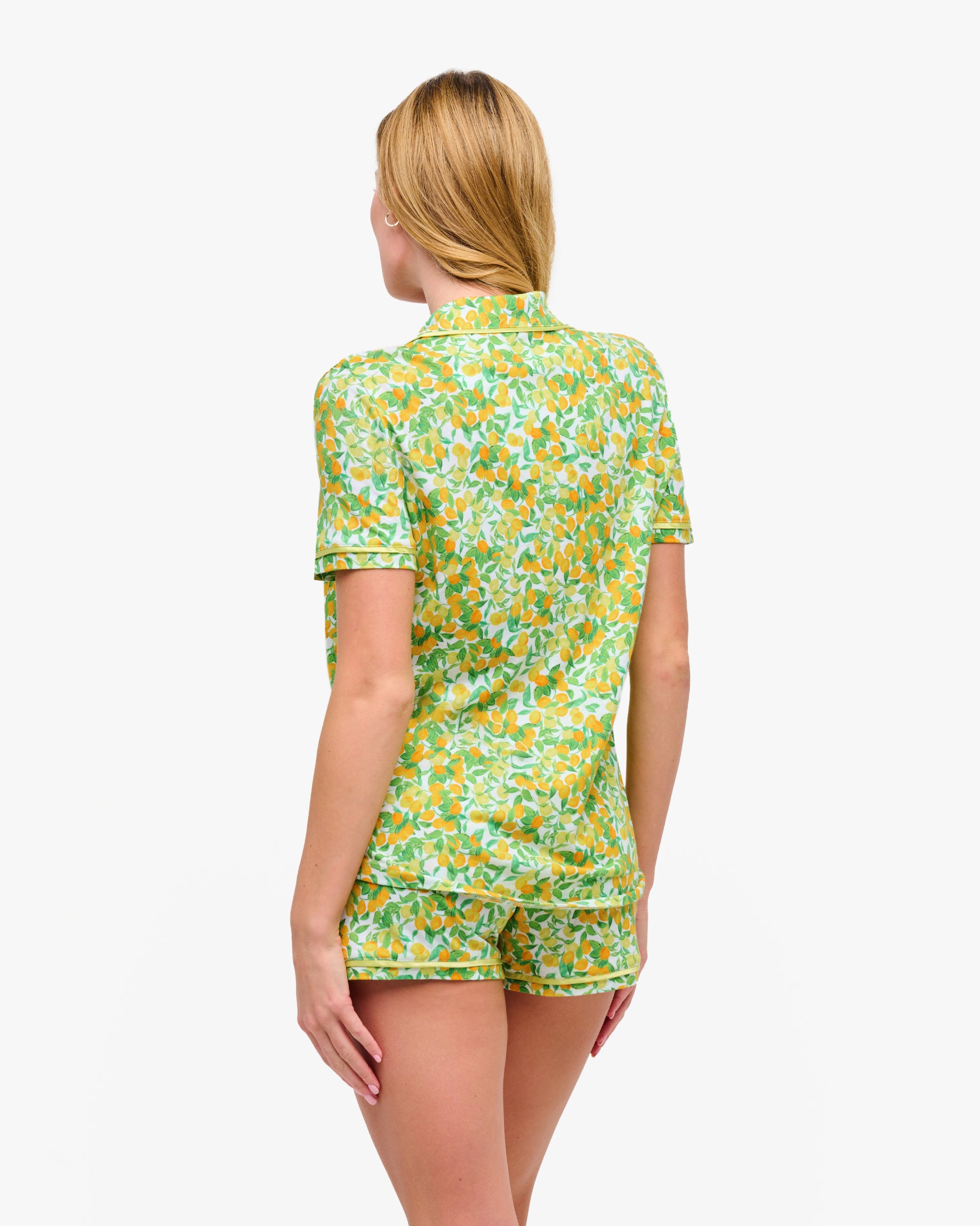 Estampado Conjuntos - Bella Printed Conjunto De Pijama Con Camisa De Manga Corta Y Pantalones Cortos