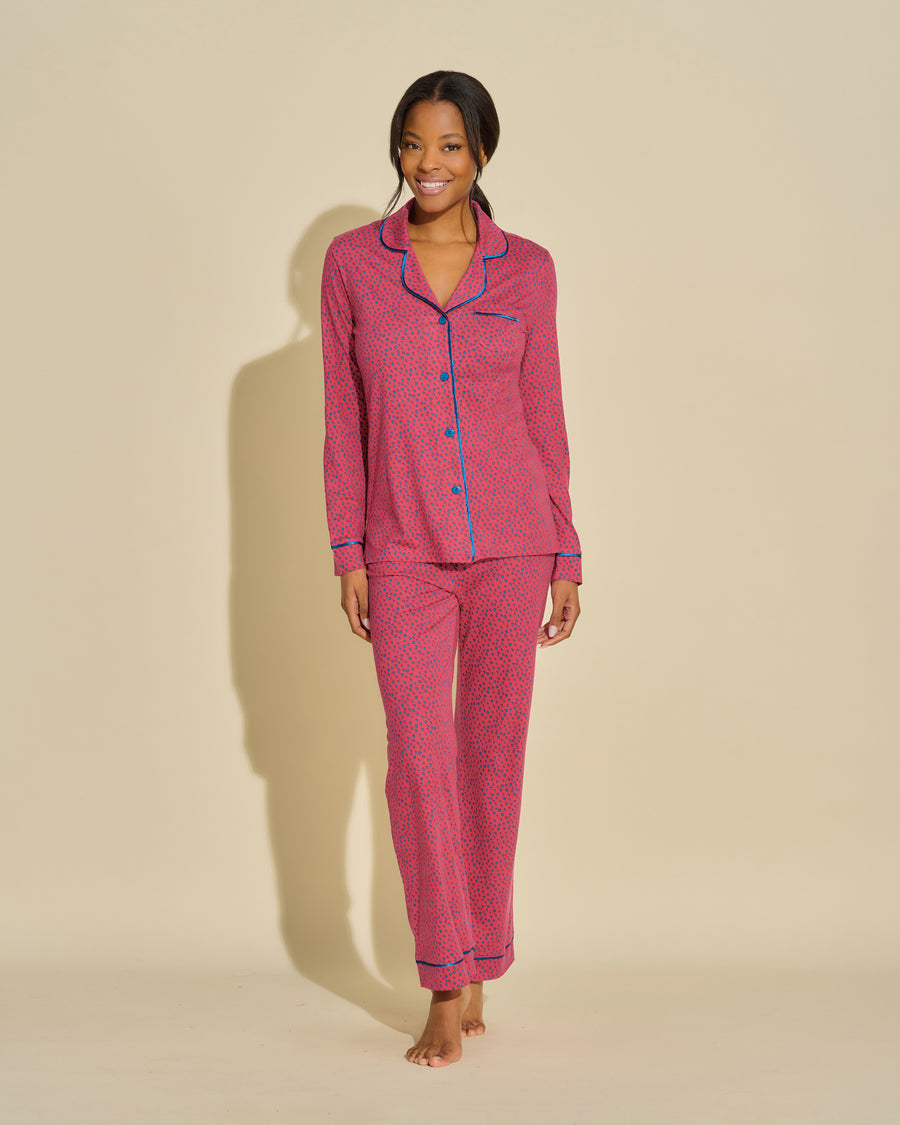 Cosabella Bella Printed Long Sleeve Top Pant Pajama Set