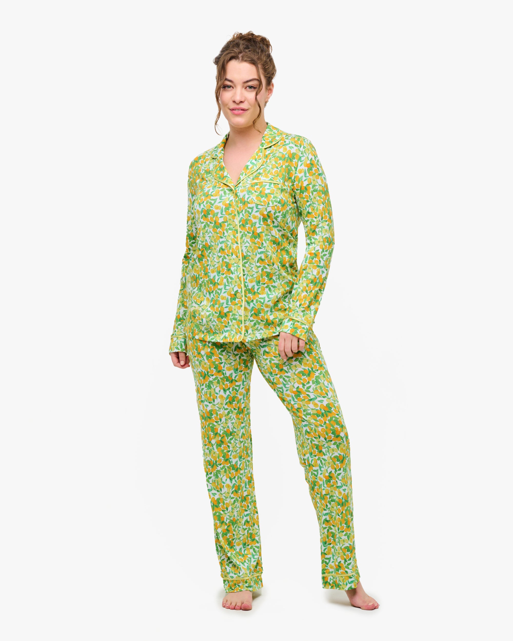 Stampa Set - Bella Printed Pigiama Con Top A Maniche Lunghe E Pantaloni