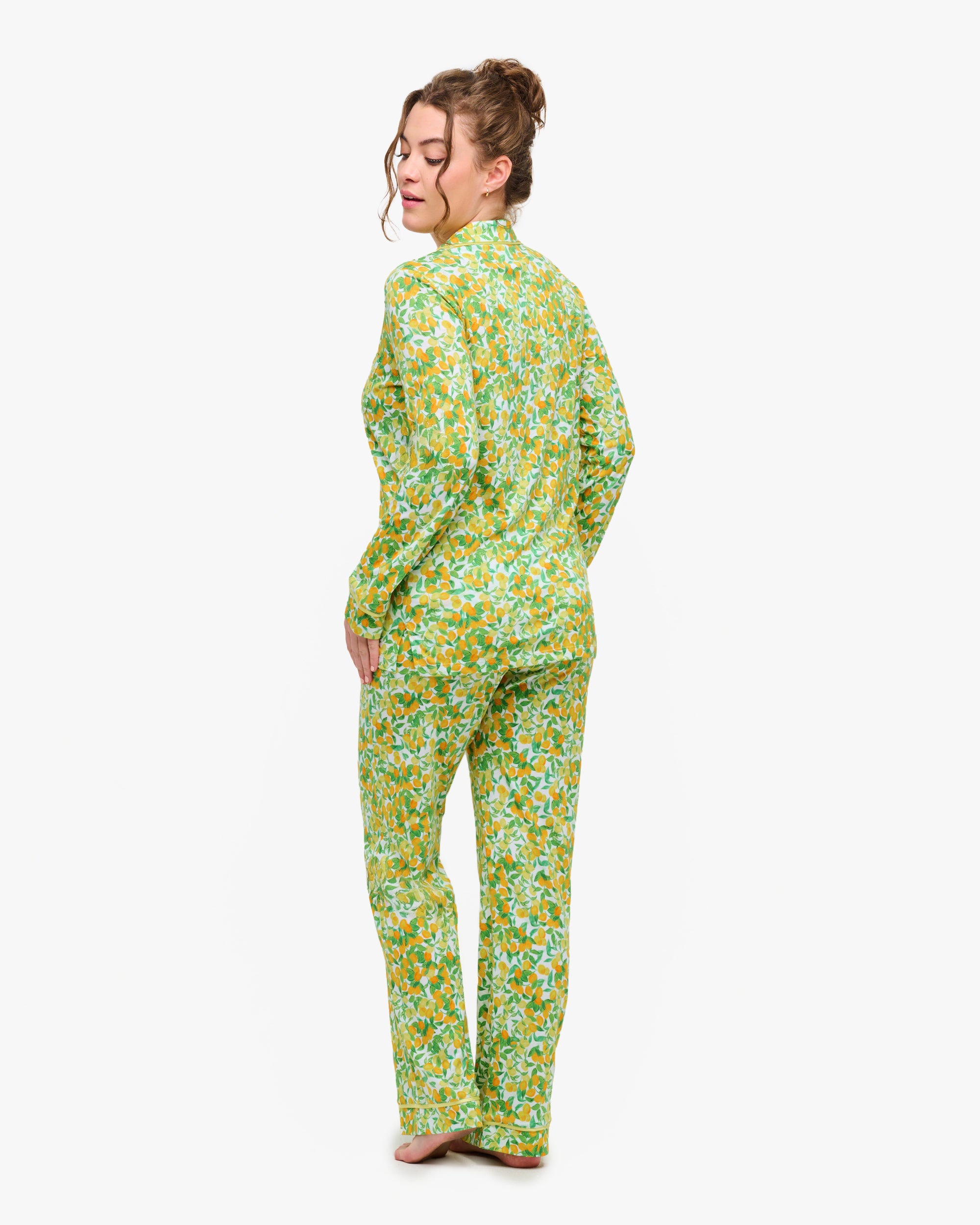 Print Set - Bella Printed Long Sleeve Top & Pant Pajama Set
