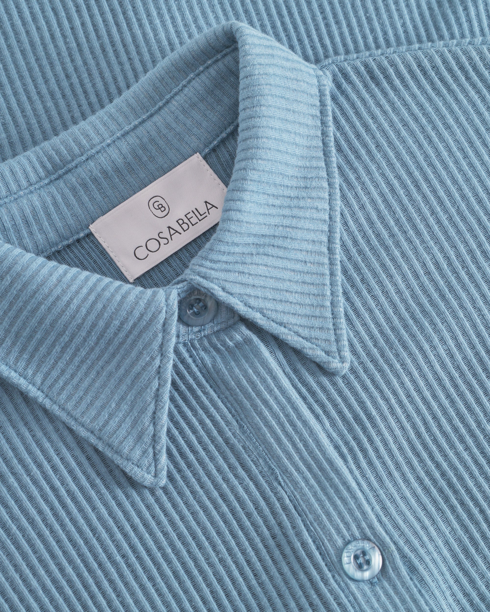 Azul Tops - Armonia Camisa De Manga Corta De Algodón Pima