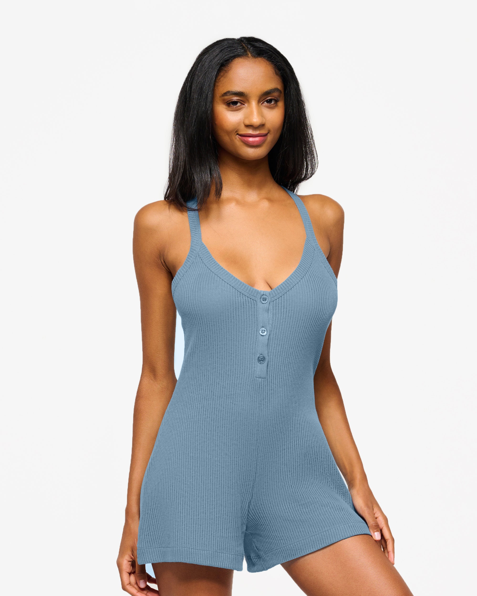 Blue Jumpsuit - Armonia Pima Cotton Romper