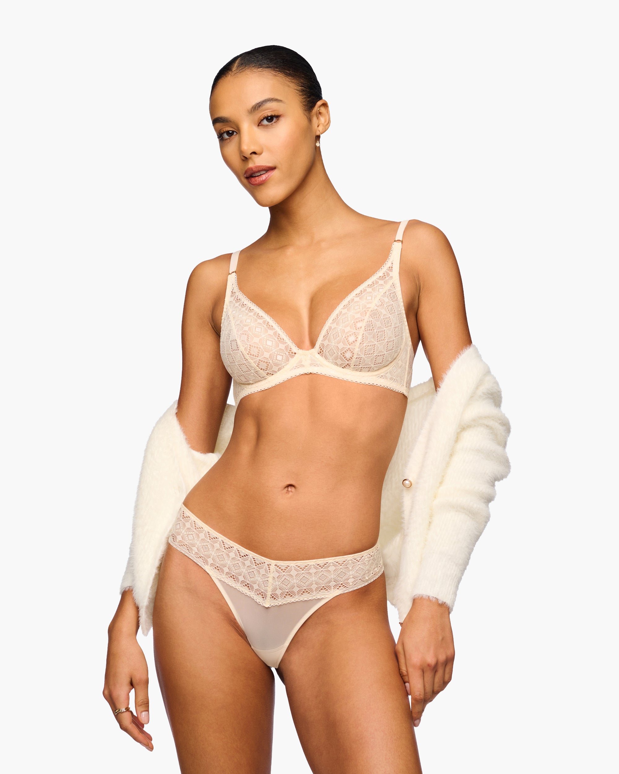 Beige Bra - Basilica Plunge Bra