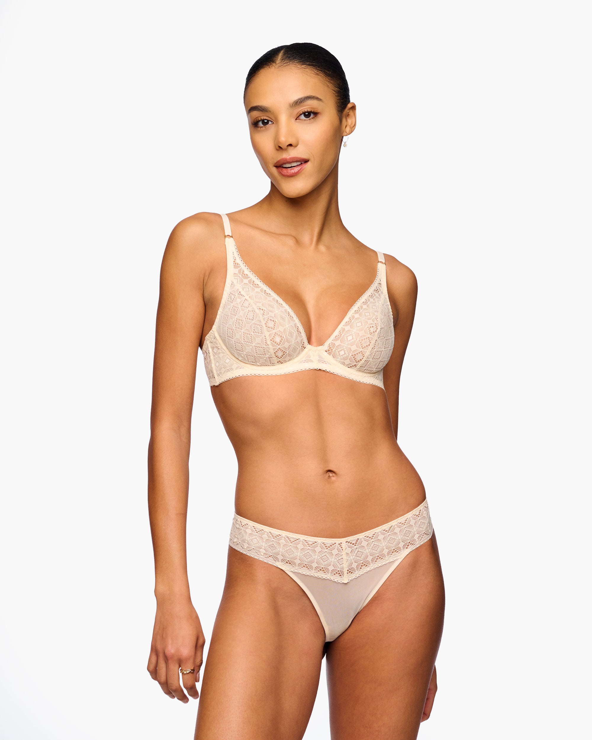 Beige Bra - Basilica Plunge Bra