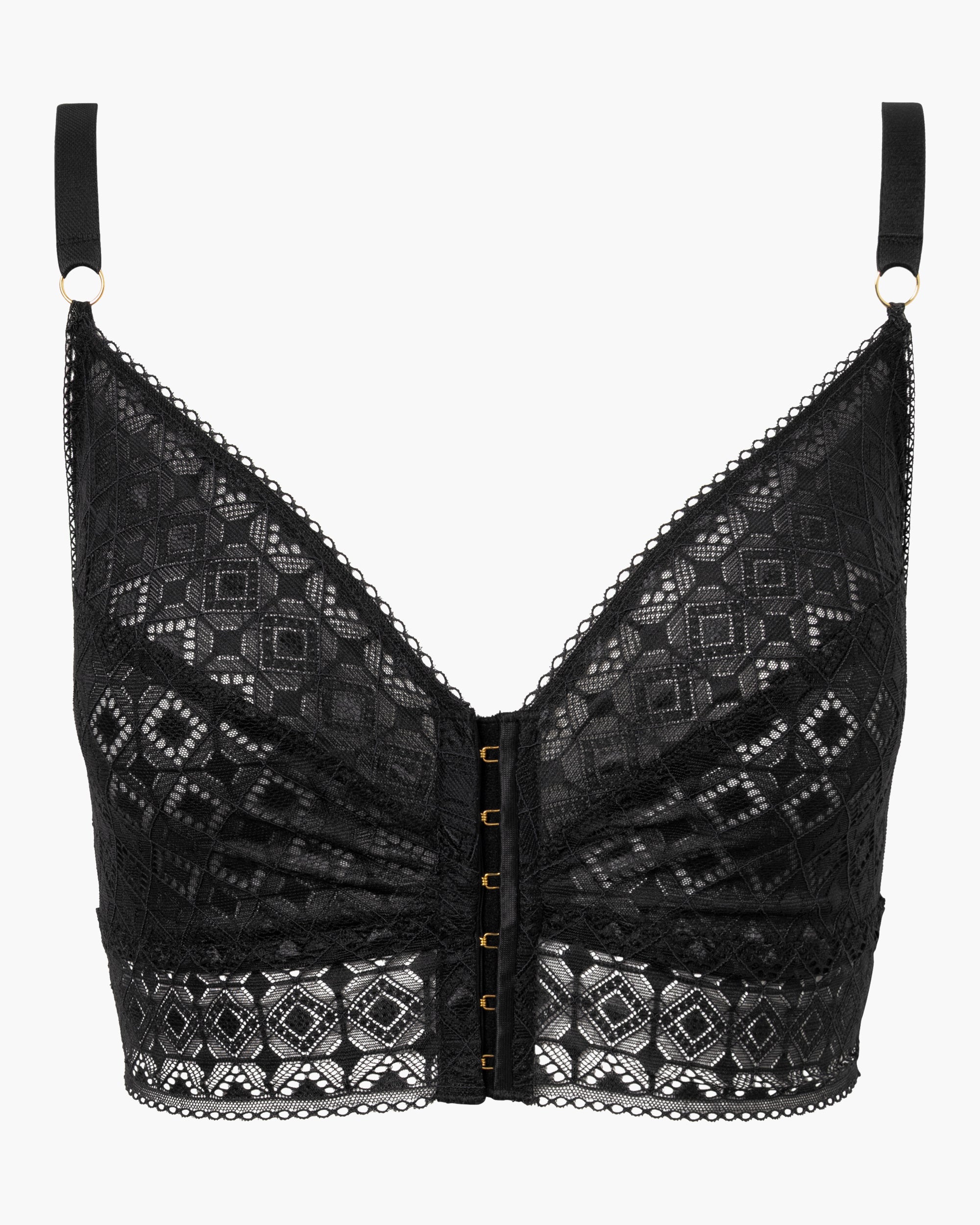 Negro Bralette - Basilica Bralette Para Curvas