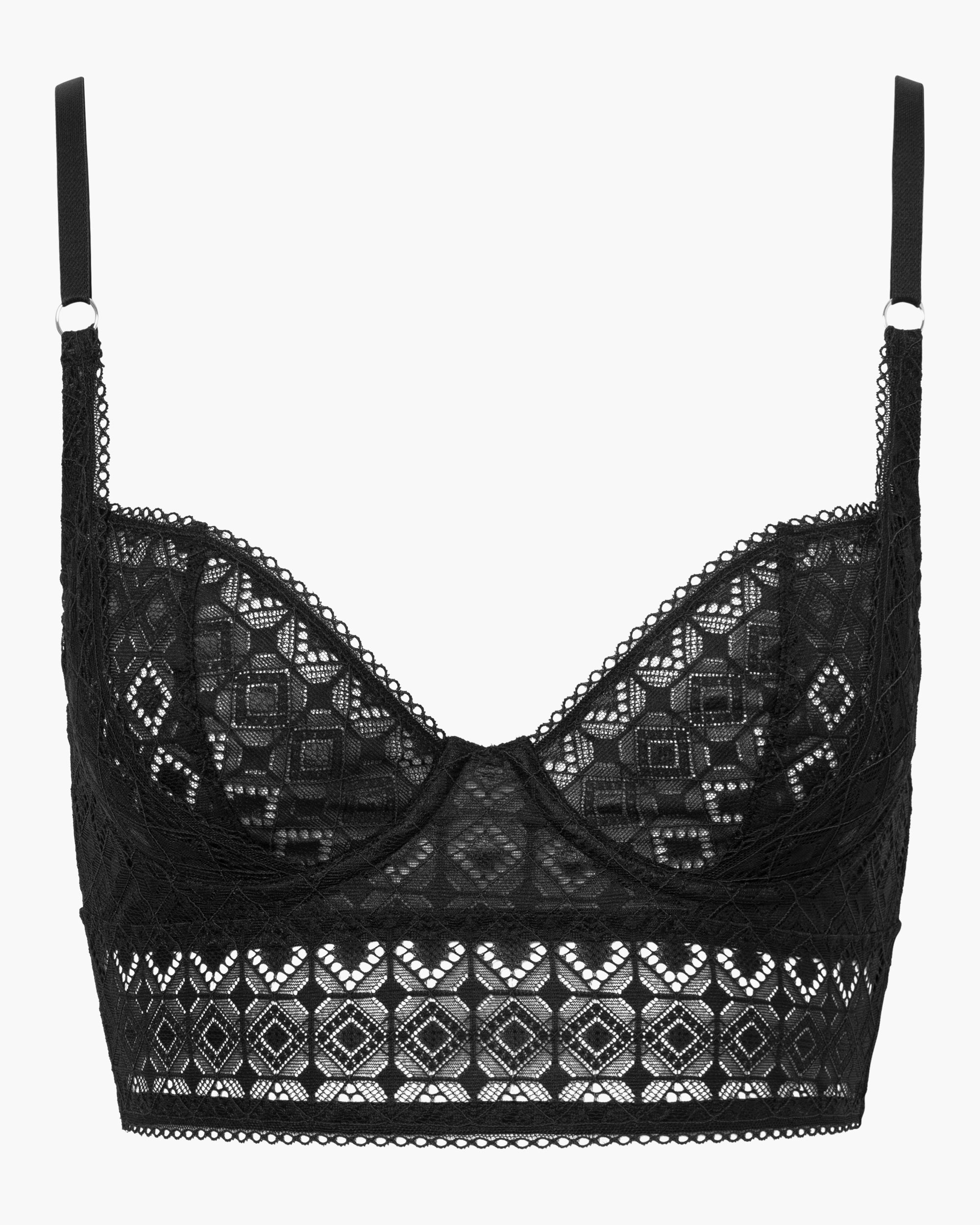 Negro Bustiers - Basilica Bustier Con Aros