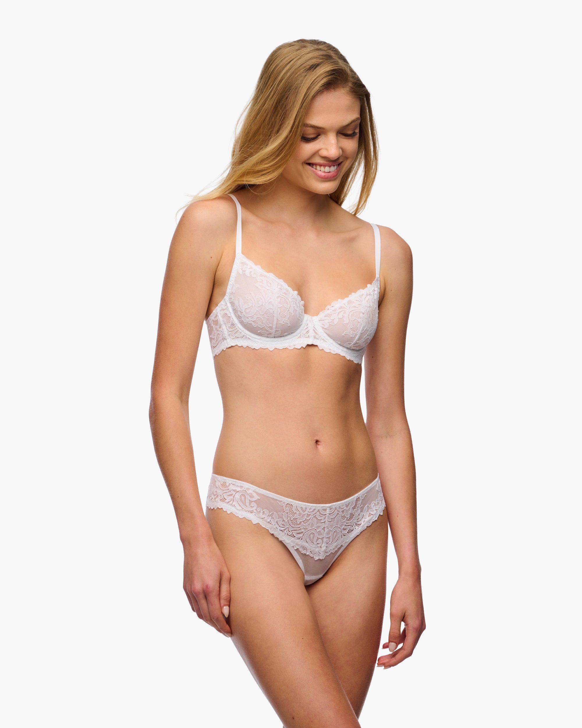 Blanc Soutien-Gorge - Carmela Soutien-Gorge À Demi-Bonnets