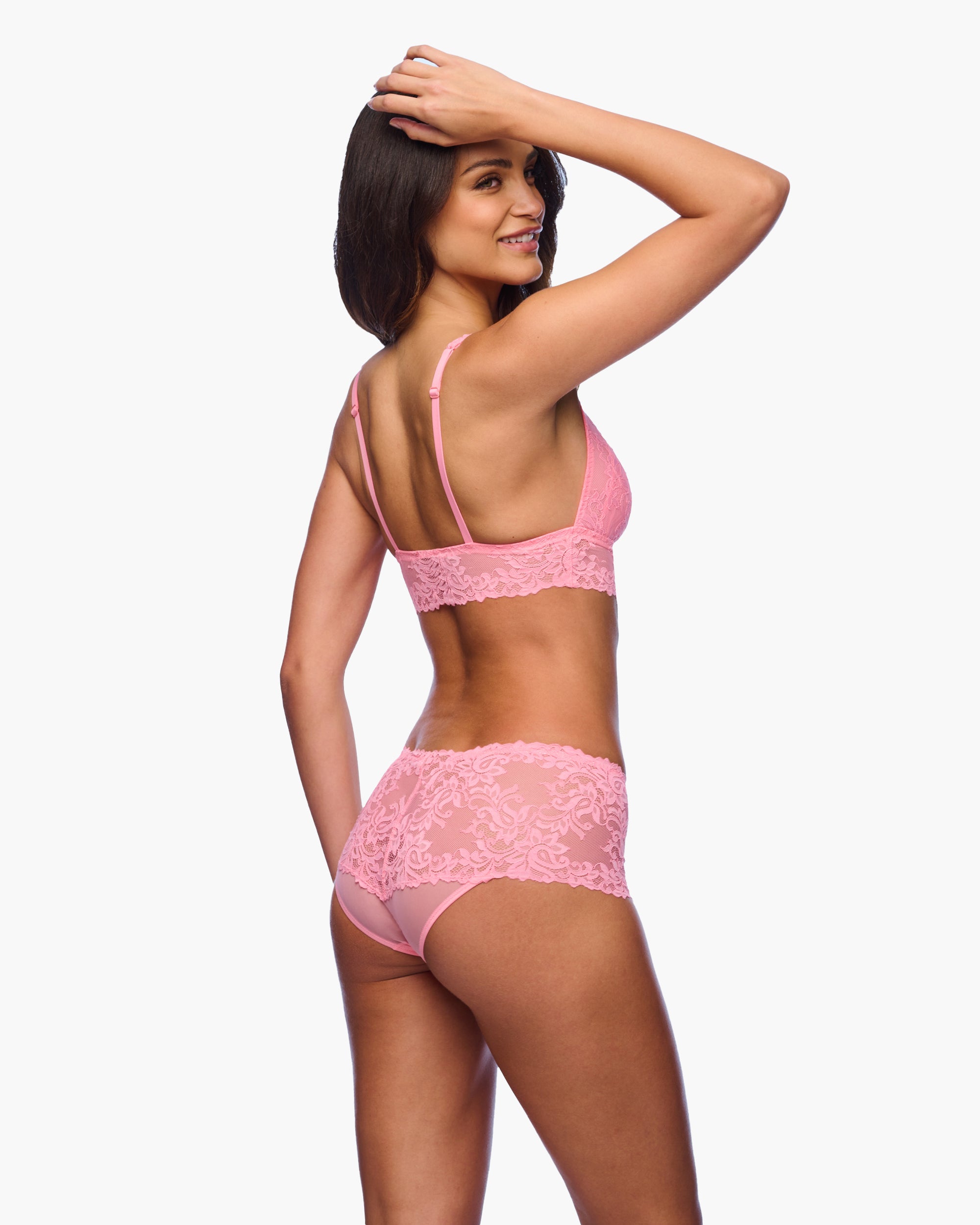 Pink Bralette - Carmela Plunge Bralette