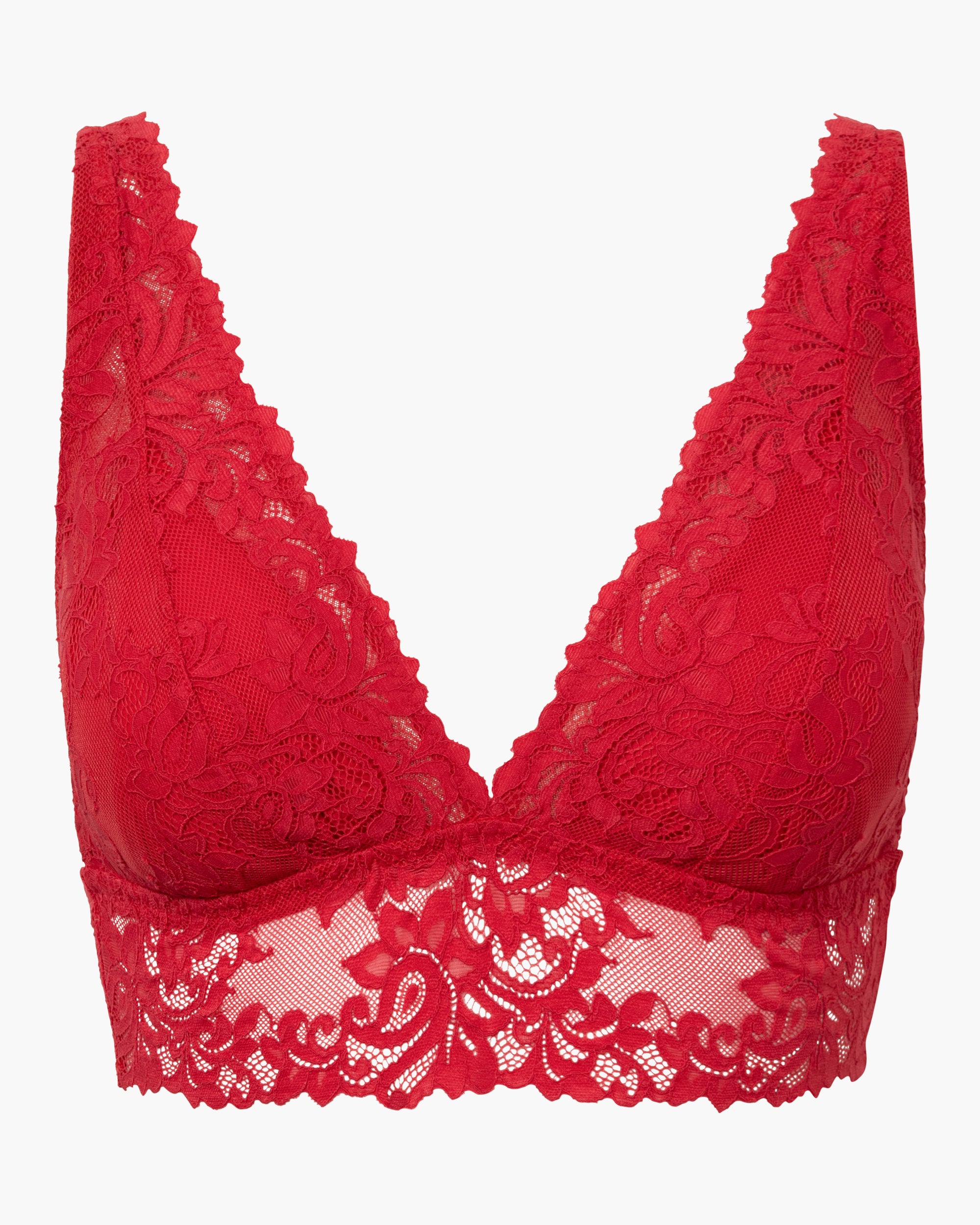 Rouge Bralette - Carmela Bralette À Décolleté Plongeant