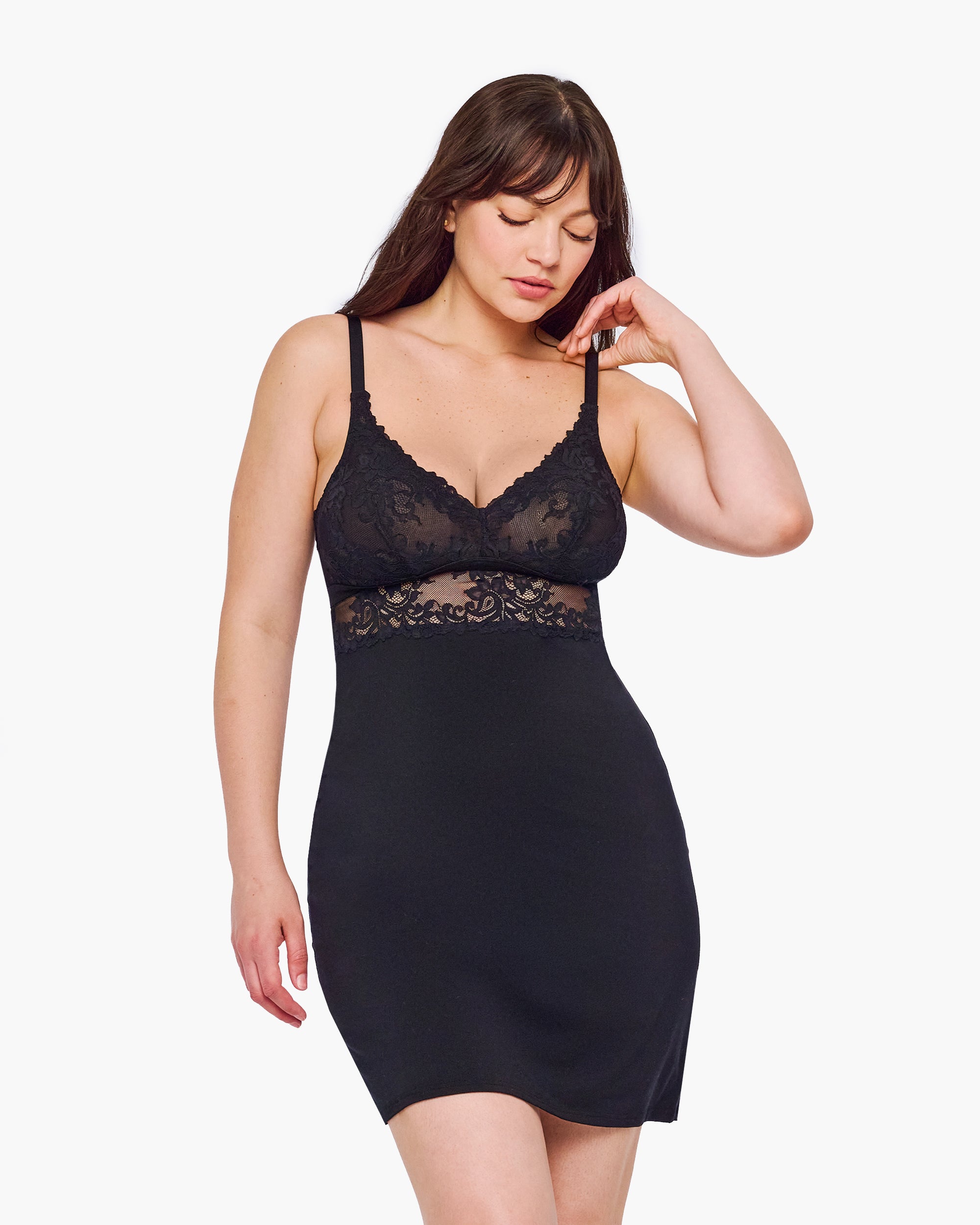 Schwarz Negligé - Carmela Curvy Chemise