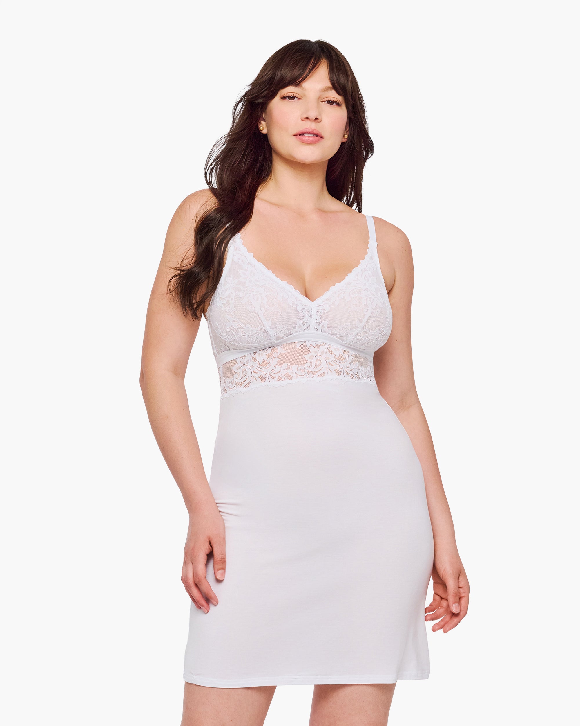 White Chemise - Carmela Curvy Chemise