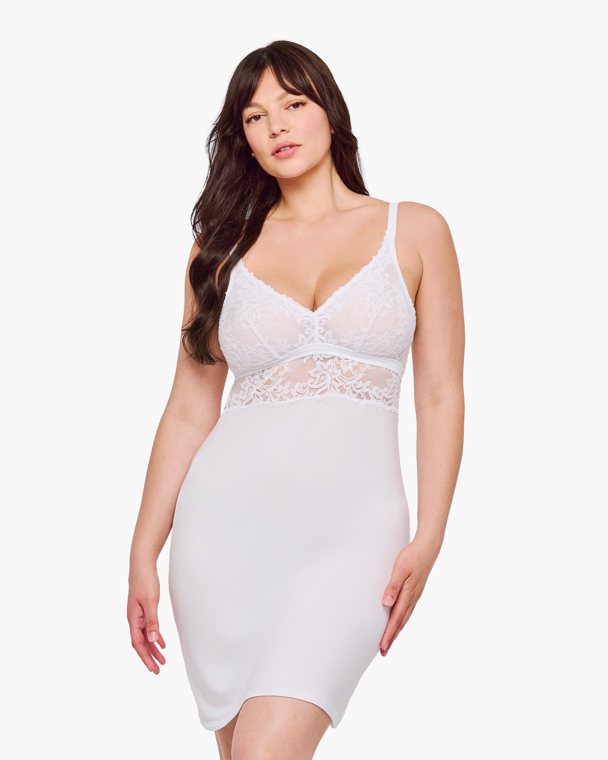 Weiß Negligé - Carmela Curvy Chemise