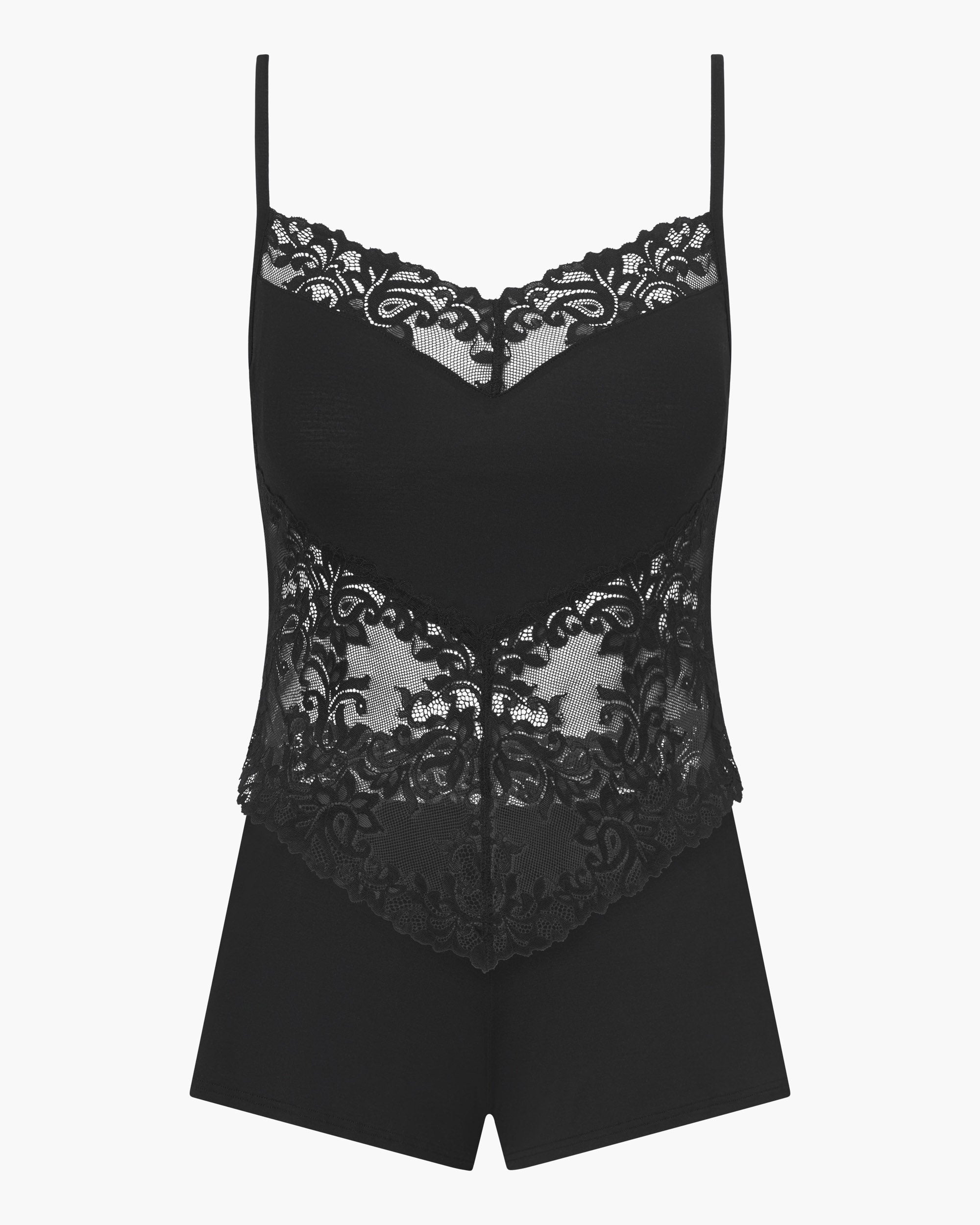 Negro Conjuntos - Carmela Conjunto De Pijama De Modal