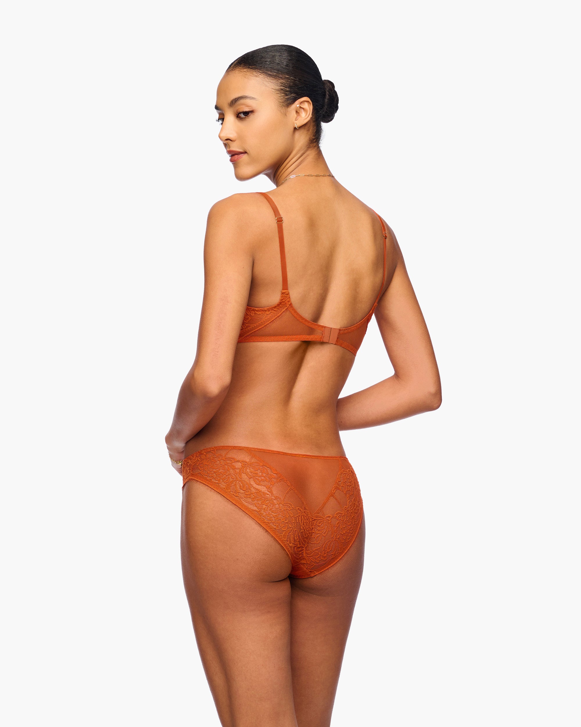 Orange Soutien-Gorge - Crisanta Soutien-Gorge Plongeant Profond