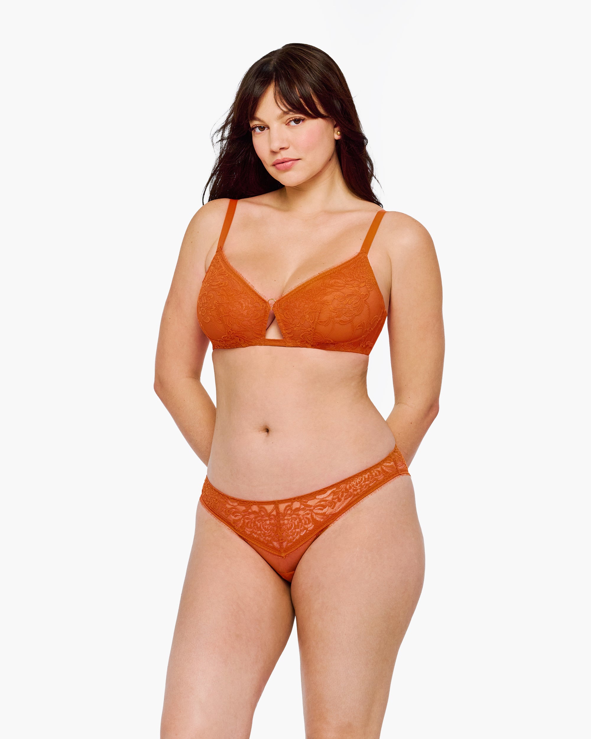 Orange Bralette - Crisanta Curvy Bralette