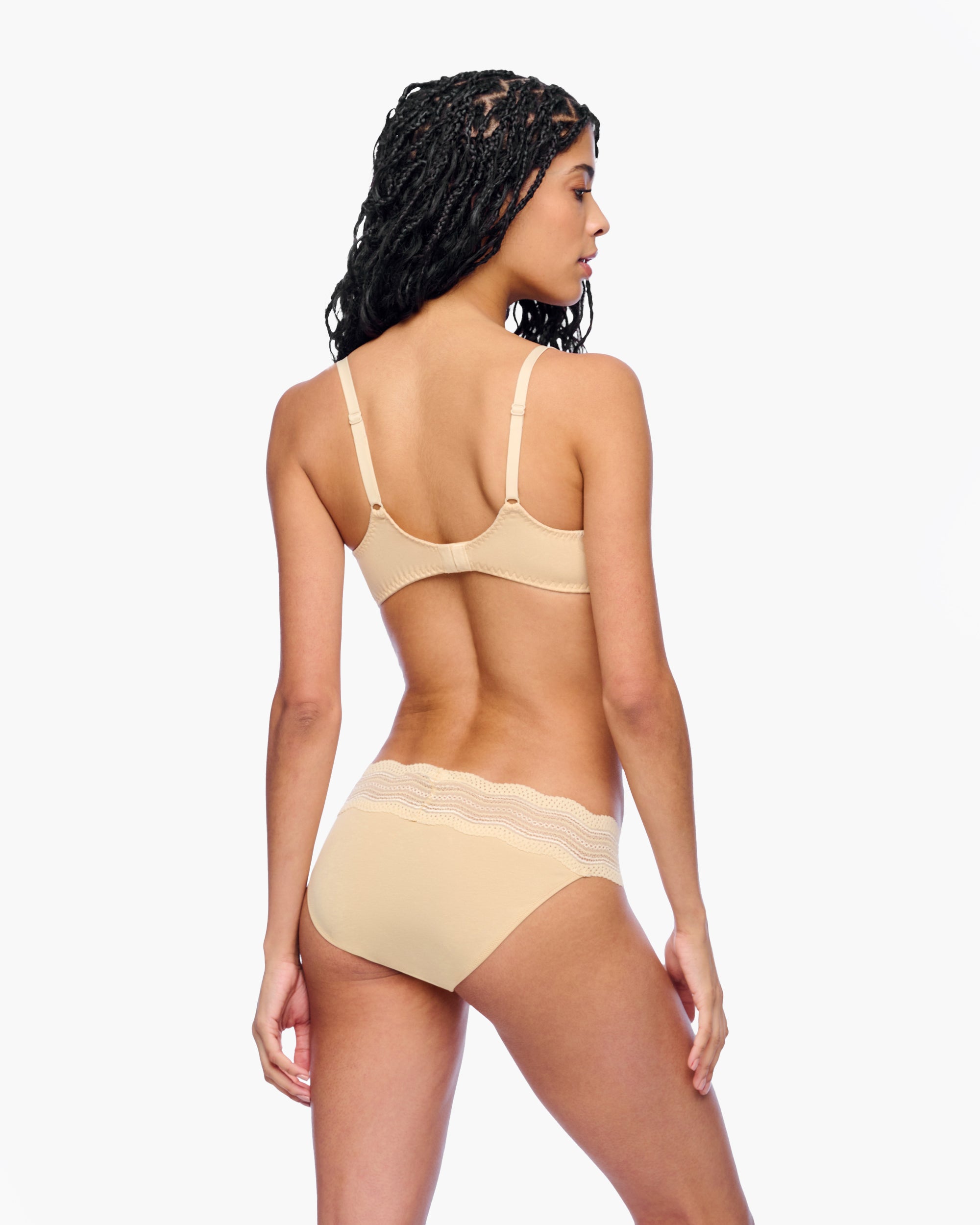 Beige Slip - Dolce Tief Sitzender Slip