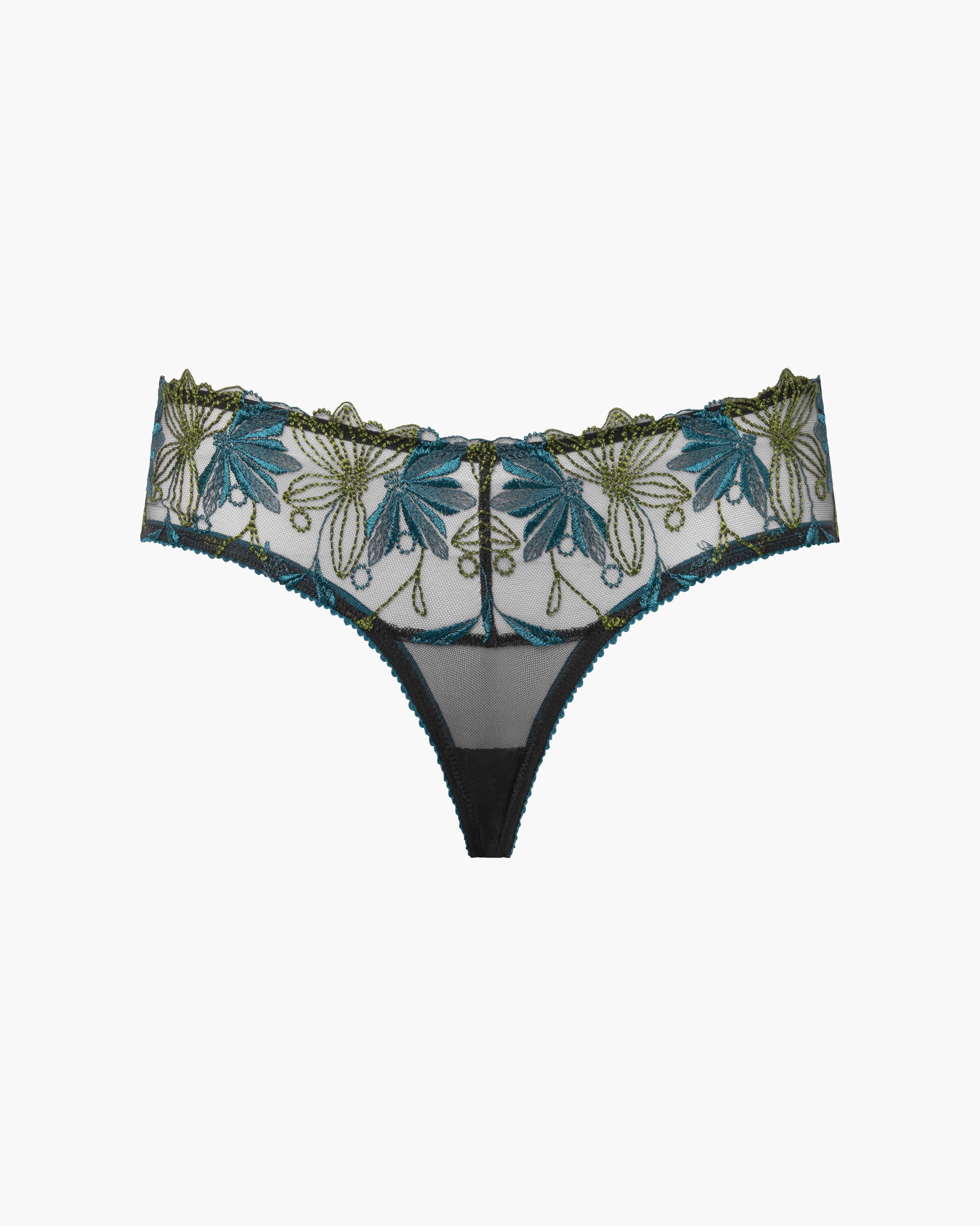 Black Boyleg - Fiorita Cheeky Bikini