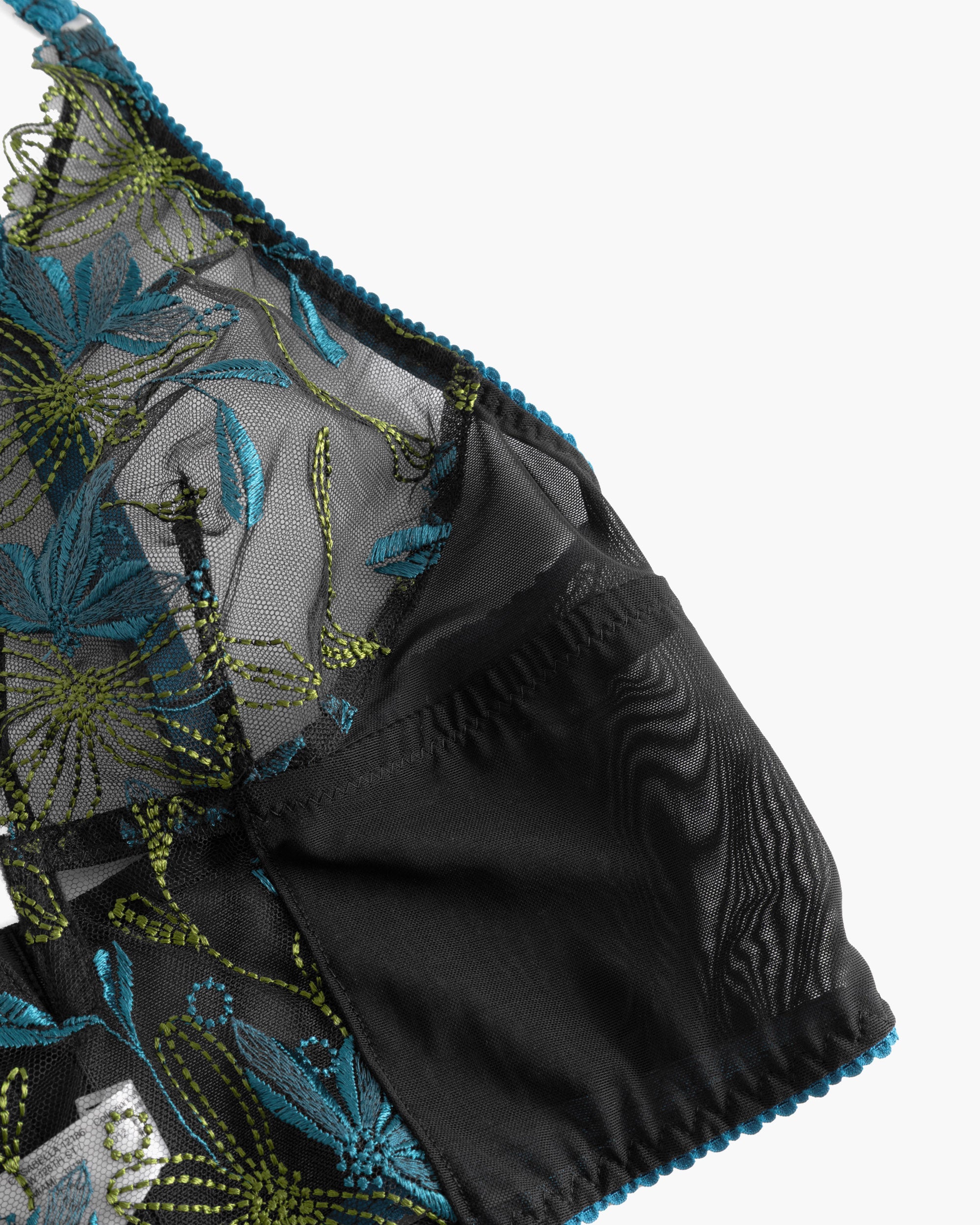 Nero Bralette - Fiorita Bralette Lunga