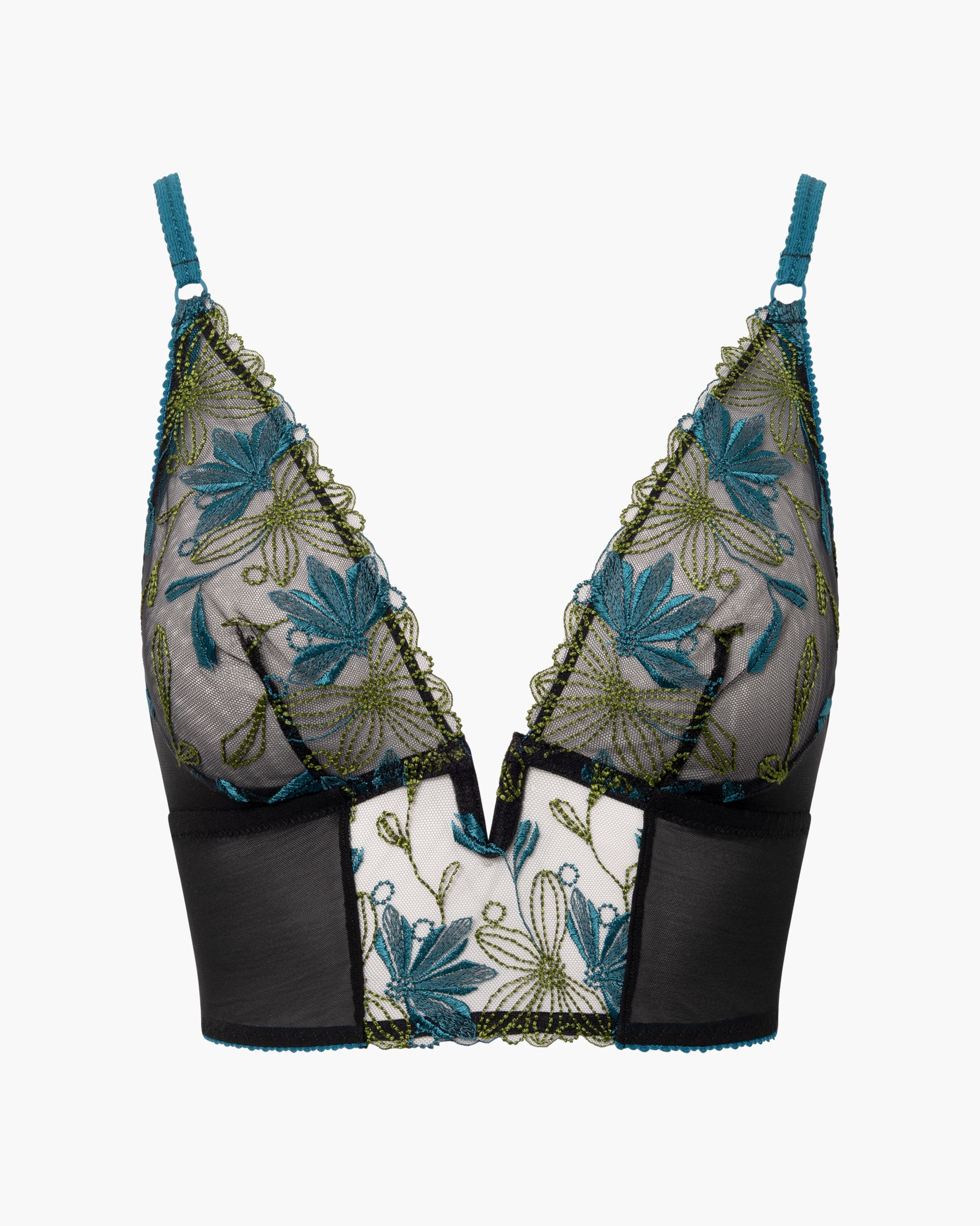 Nero Bralette - Fiorita Bralette Lunga