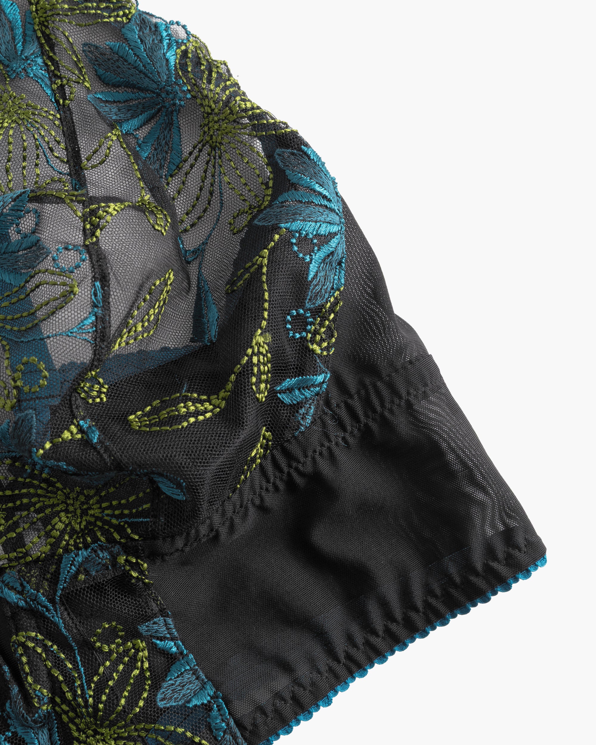 Schwarz Bralette - Fiorita Longline Bralette Für Kurven