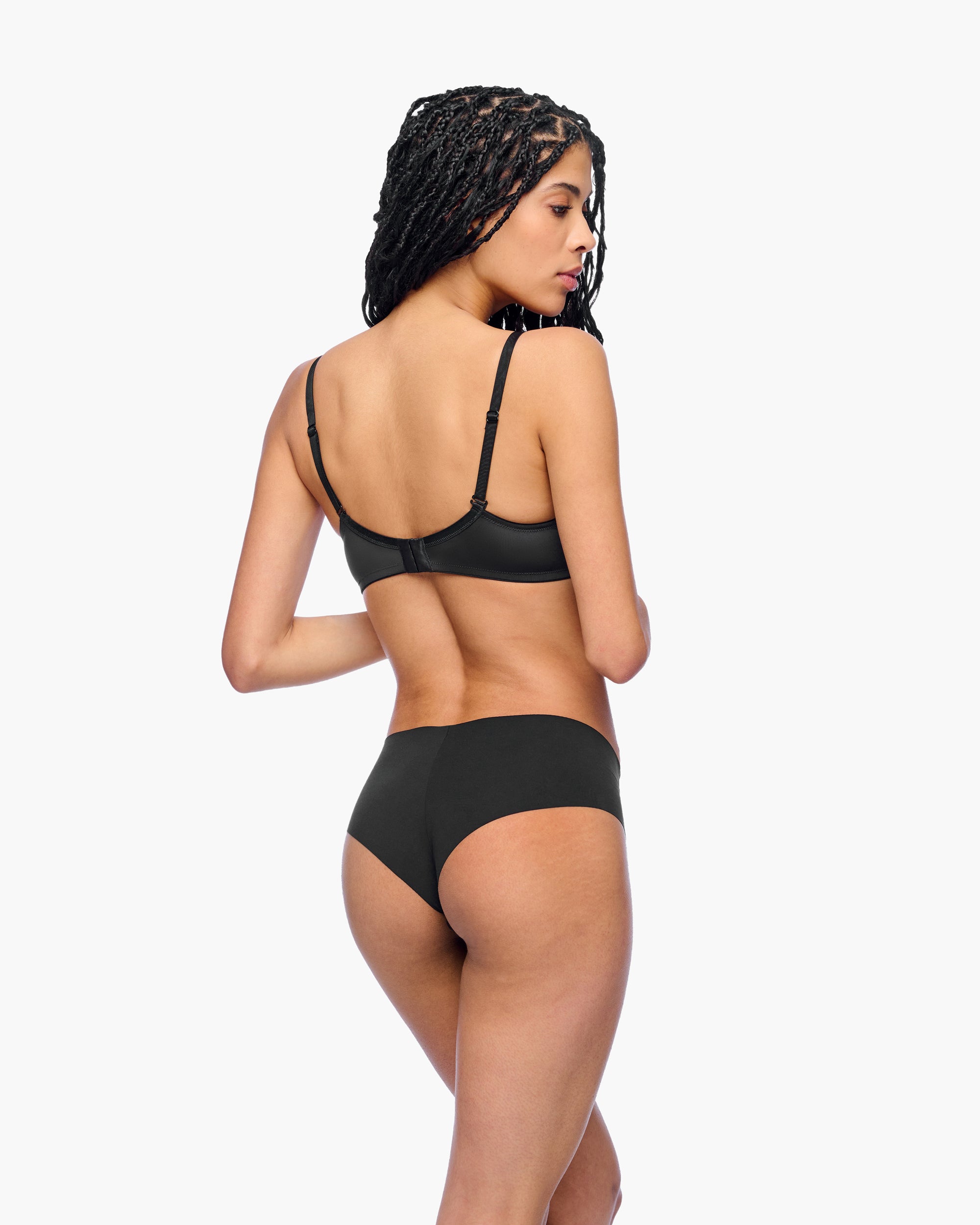 Schwarz Slip - Free Cut Micro Hochgeschnittener Bikini
