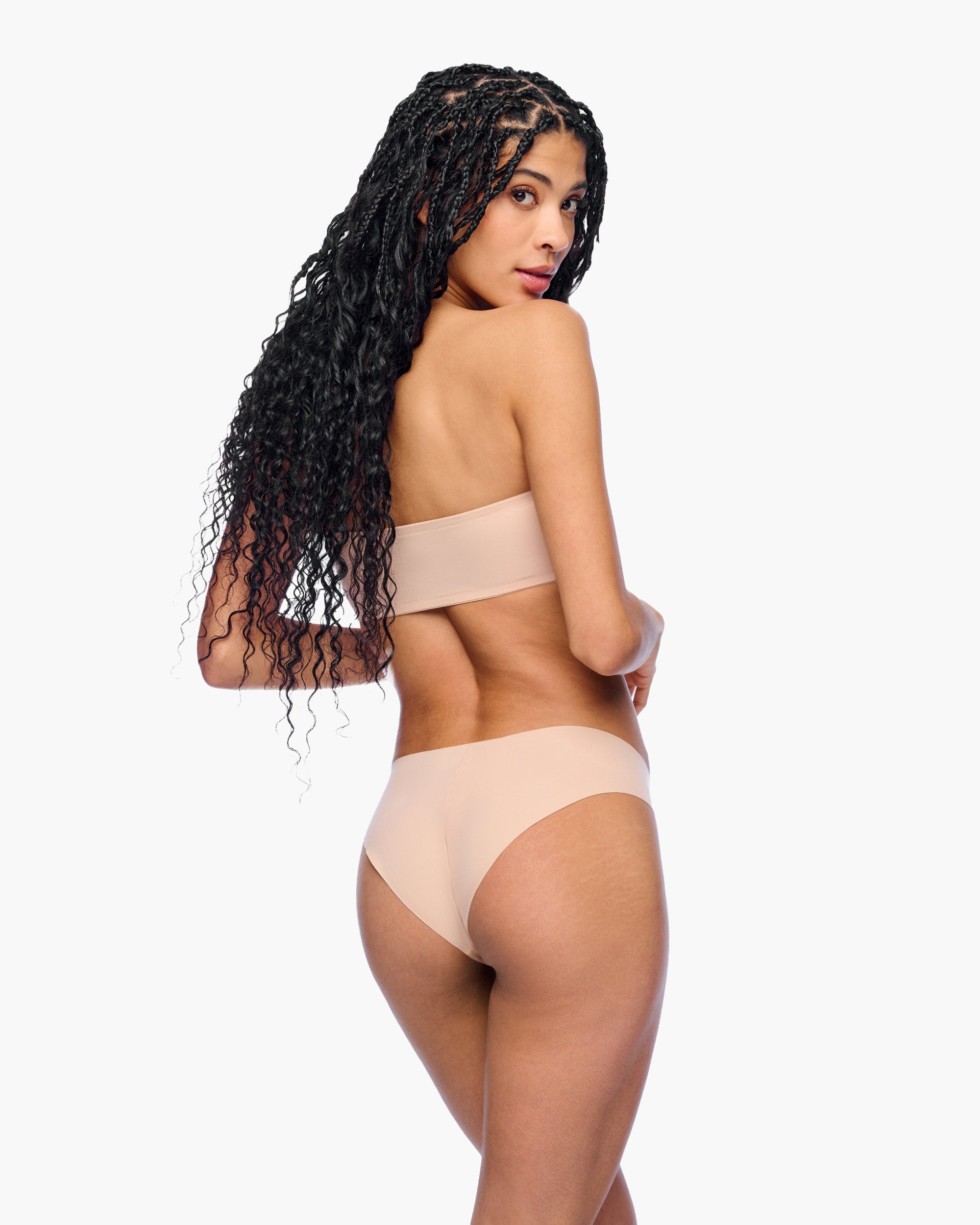 Beige Bikini - Free Cut Micro High Waisted Bikini